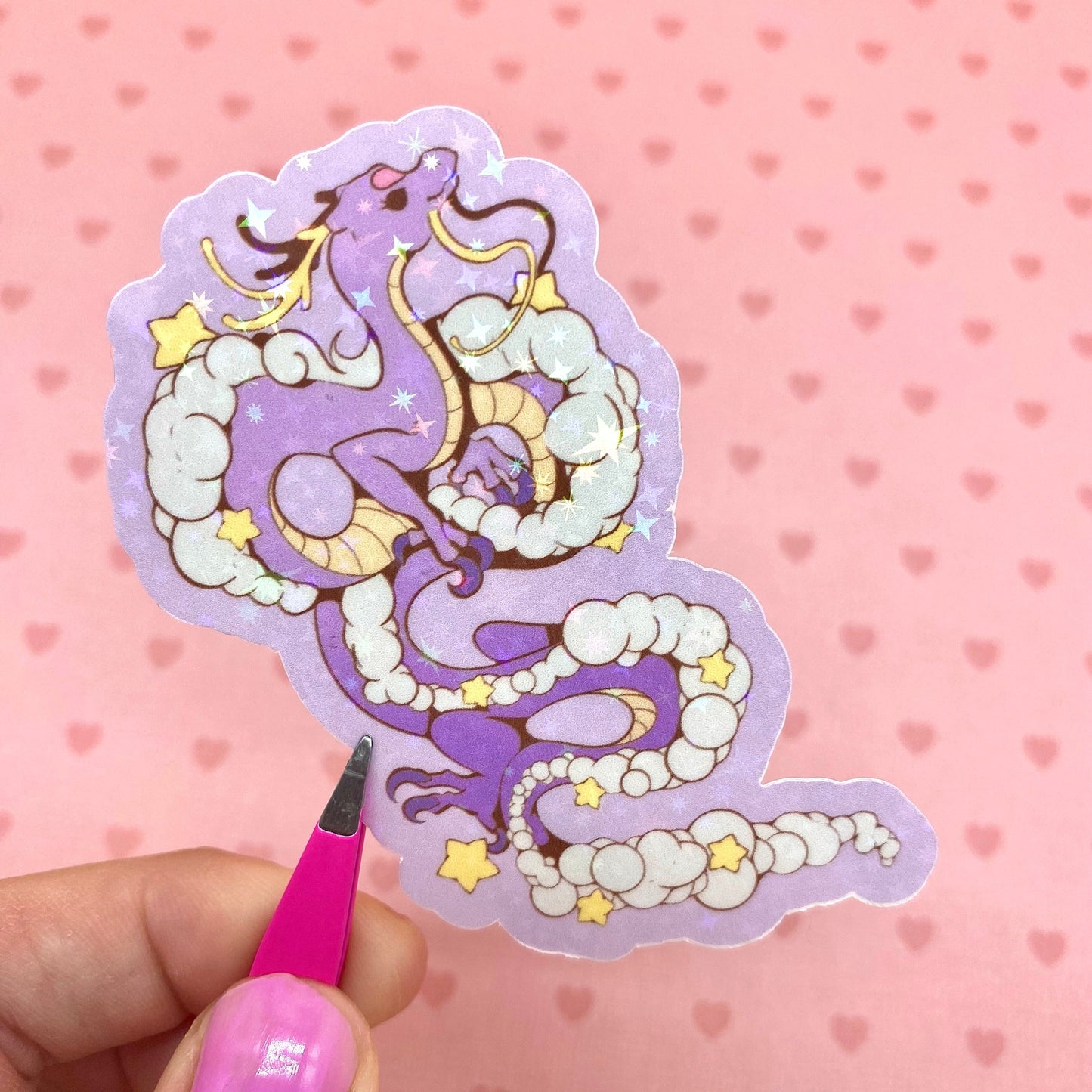 Dreamy Dragon holographic vinyl sticker