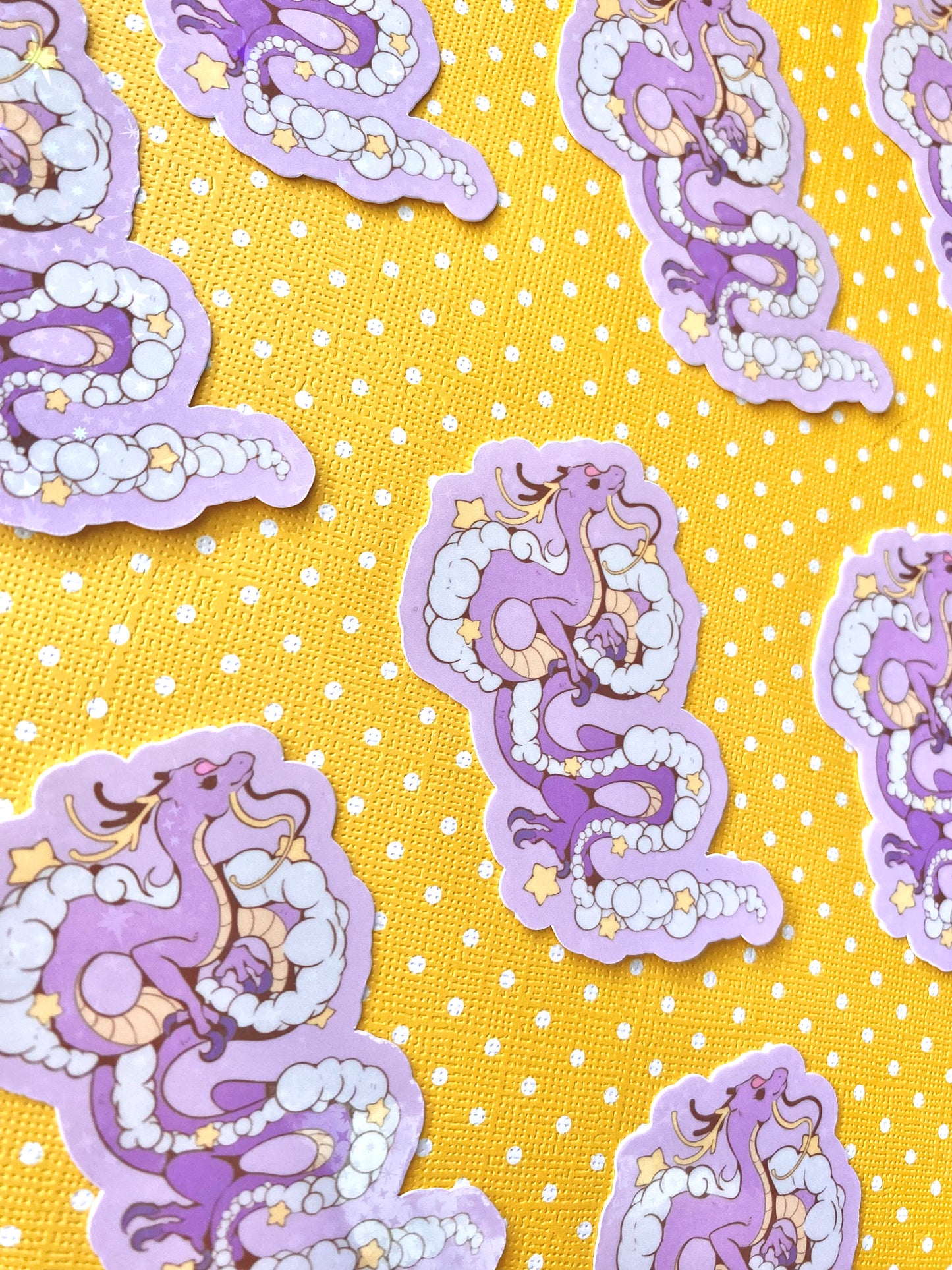 Dreamy Dragon holographic vinyl sticker