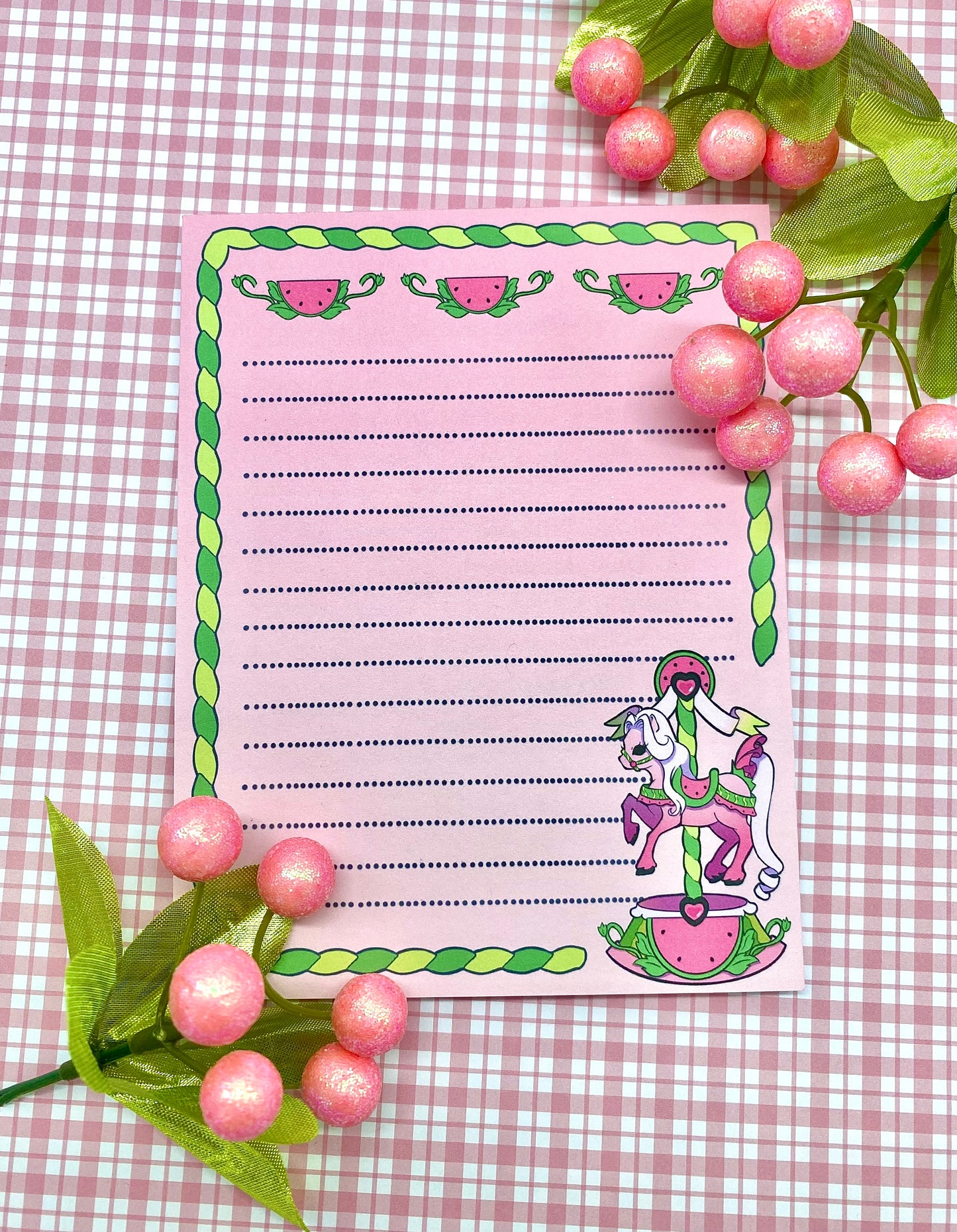 Watermelon Carousel Large Notepad