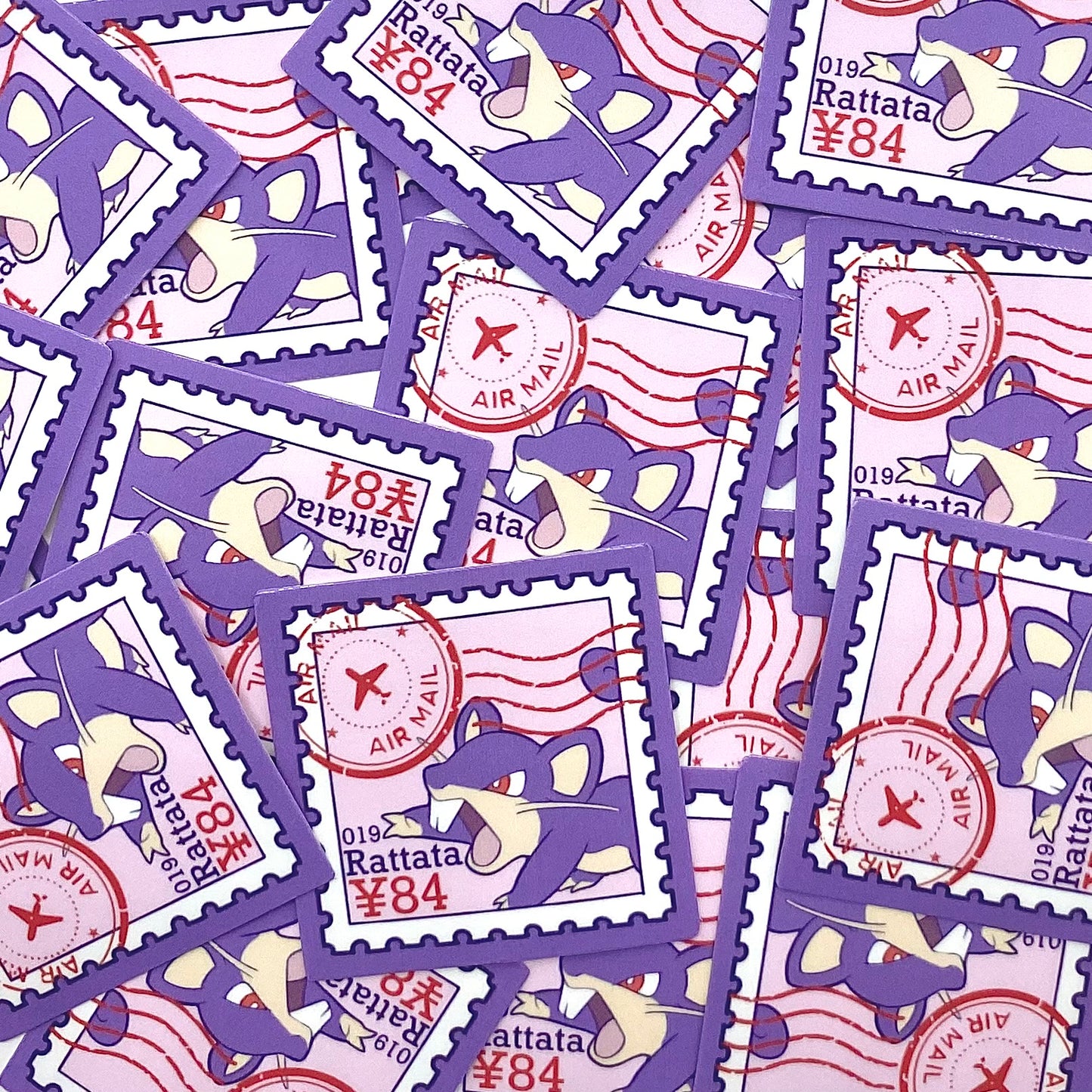 Normal Type Pokepal Stamps (mockups) vinyl sticker pack