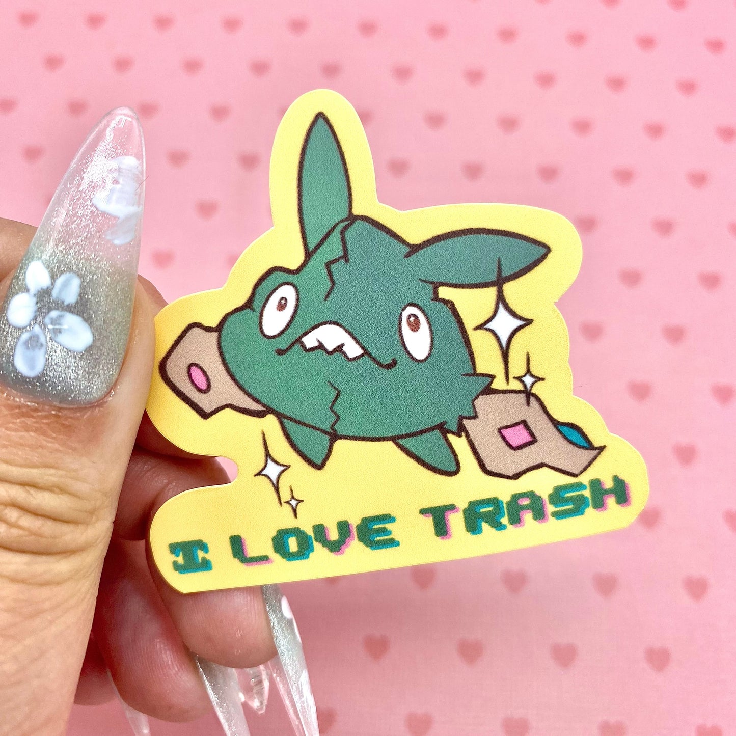 I love trash vinyl sticker
