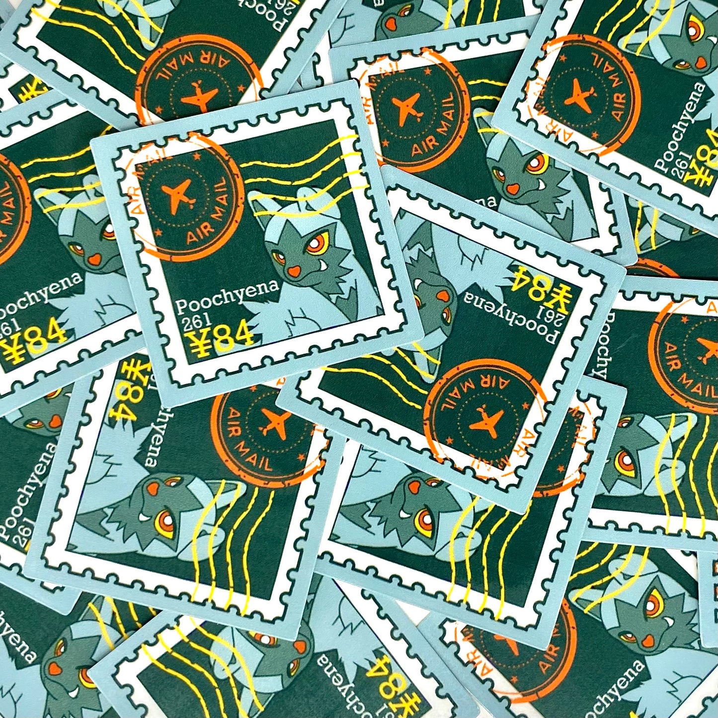 Dark Type Pokepal Stamps (mockups) vinyl sticker pack