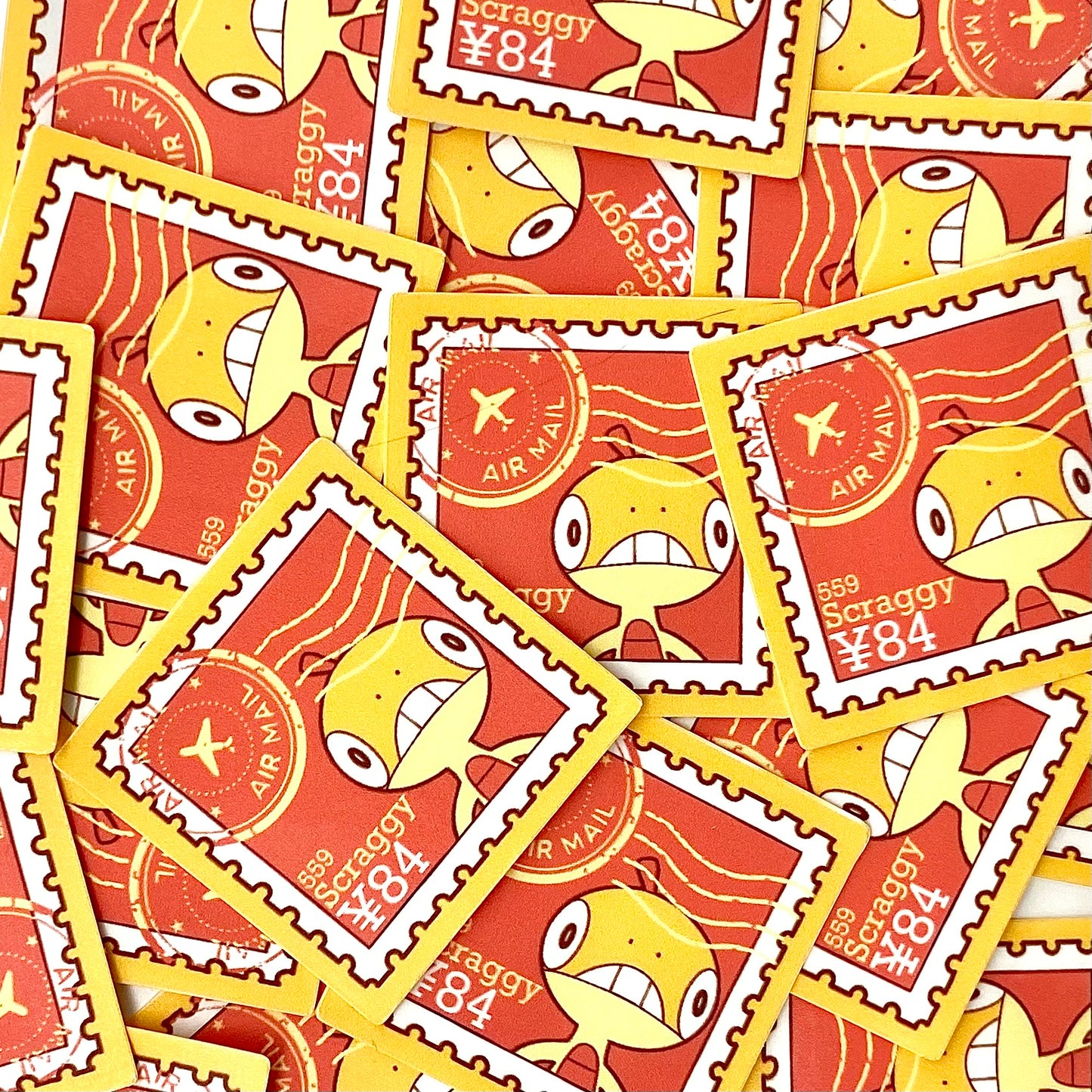 Dark Type Pokepal Stamps (mockups) vinyl sticker pack