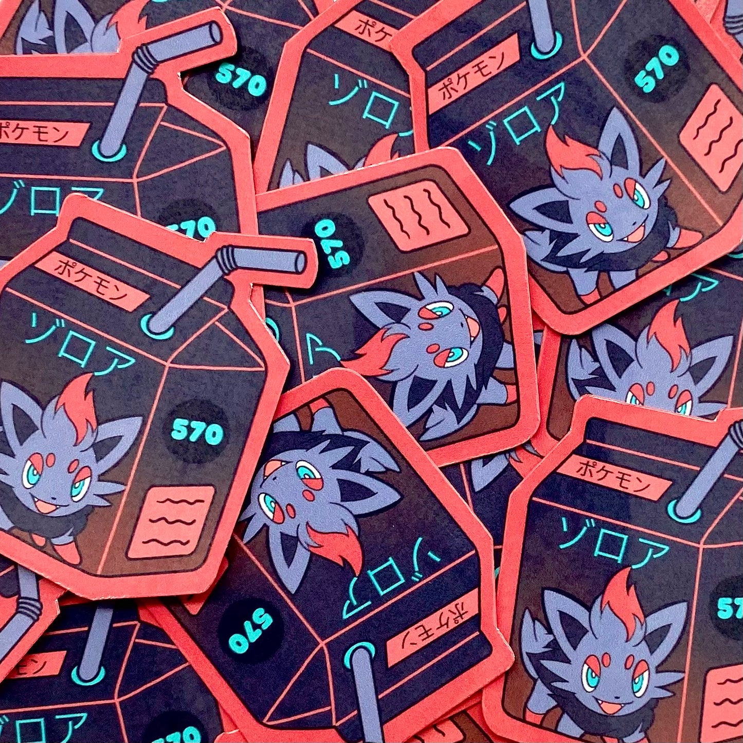 Dark Type Boxes vinyl stickers (set of 9)