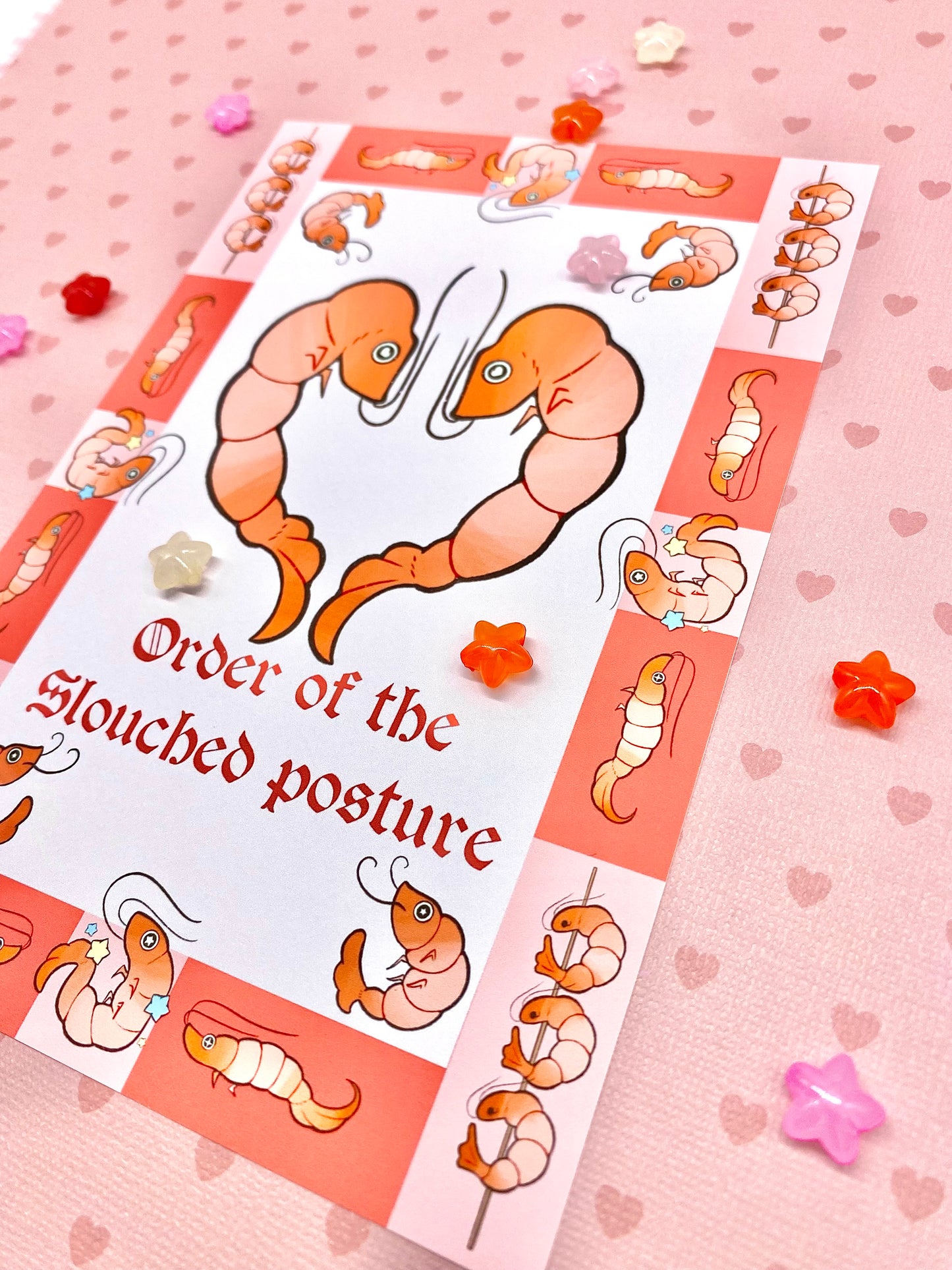 Order Of The Slouched Posture Shrimps Art print (5x7.5 inches)