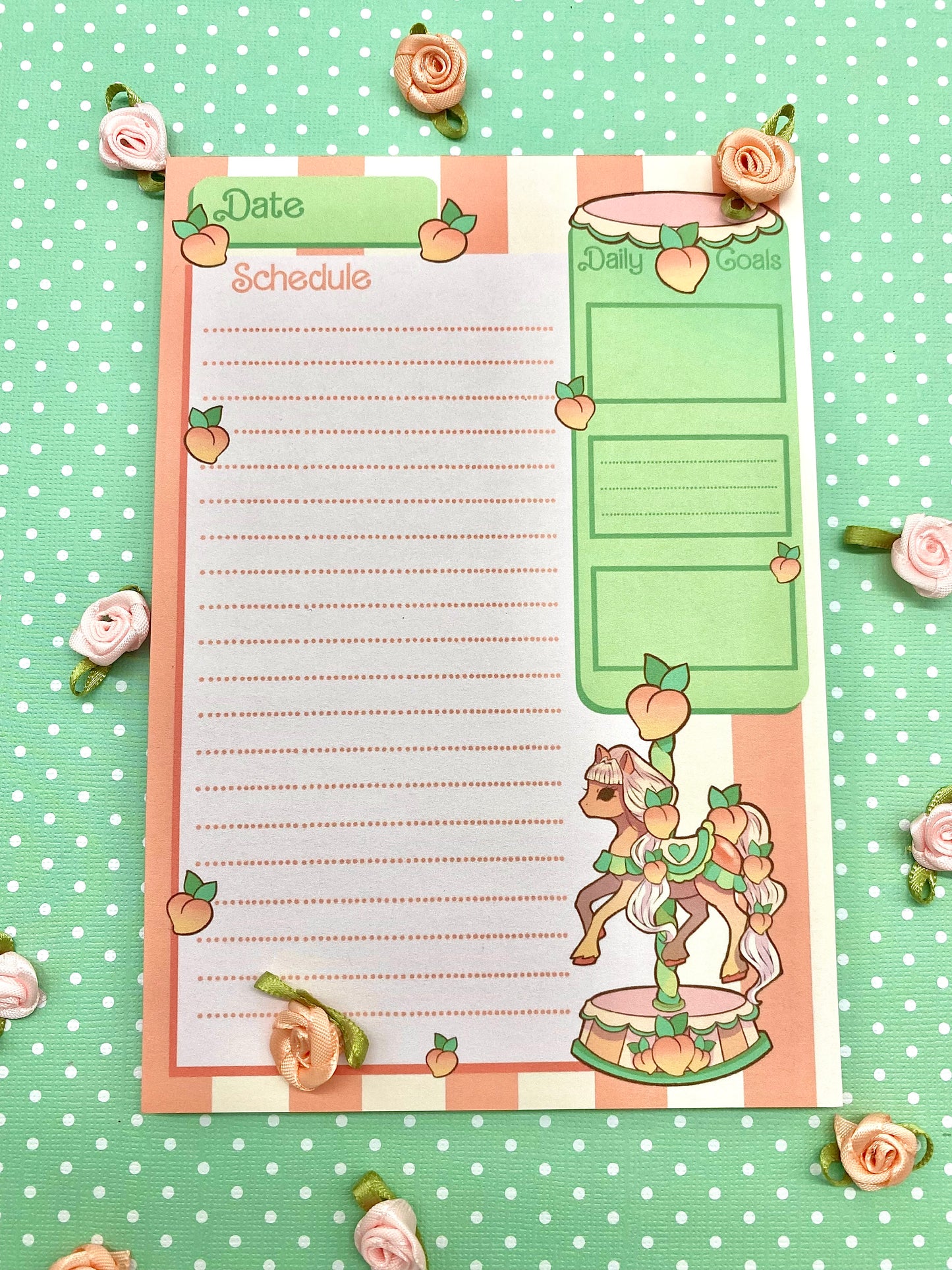 Peach Carousel Daily Planner