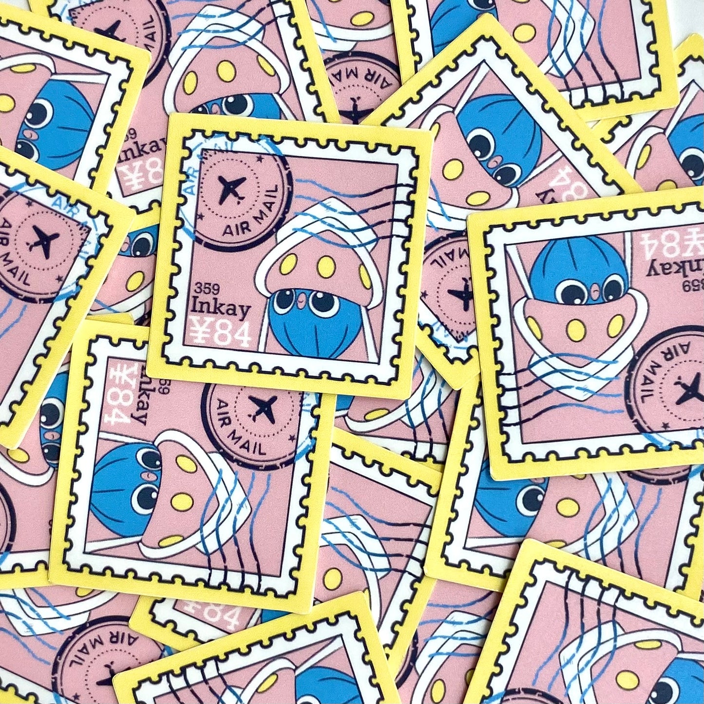 Dark Type Pokepal Stamps (mockups) vinyl sticker pack