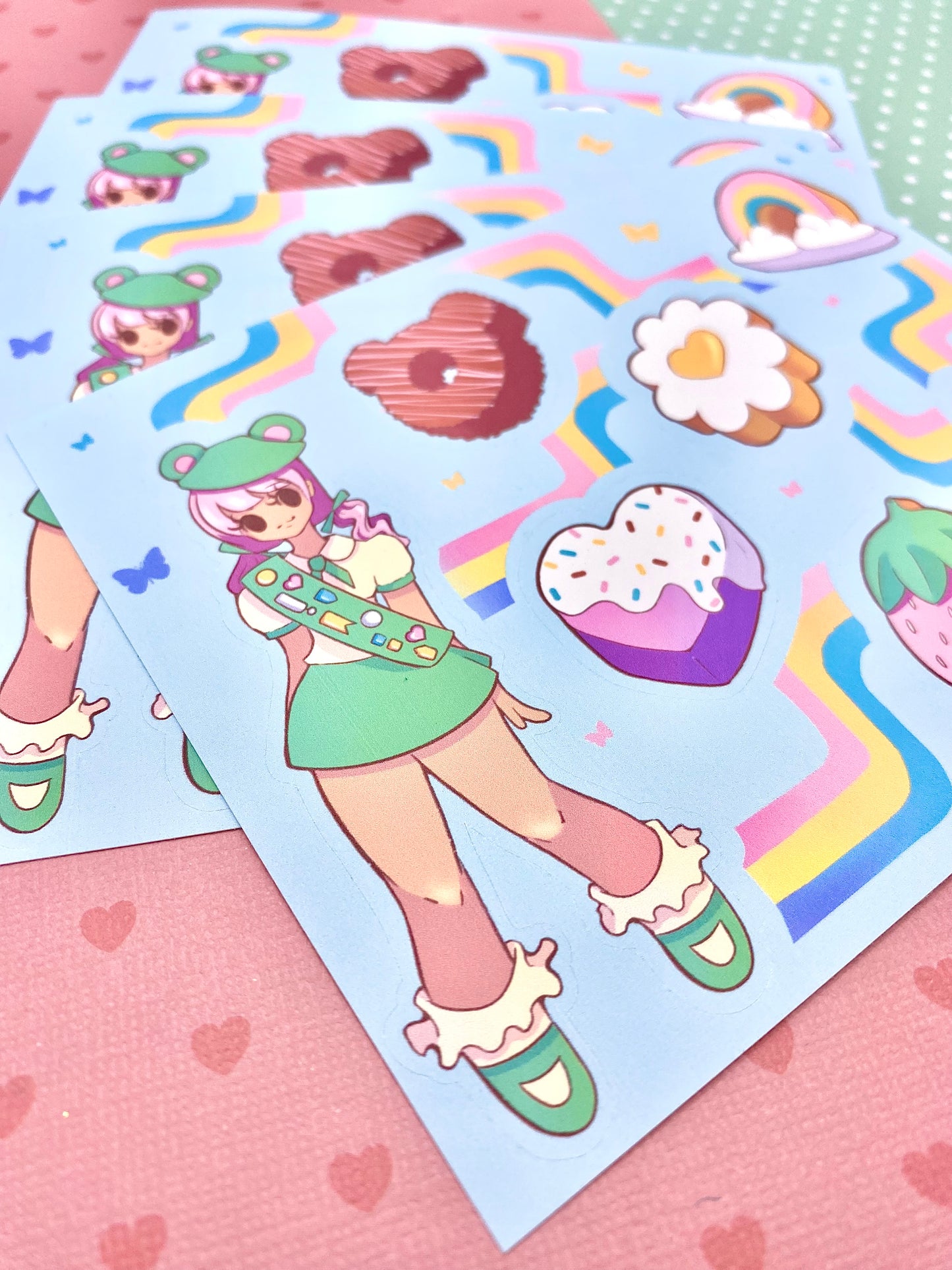 Pastel Girl Scout Sticker Sheet
