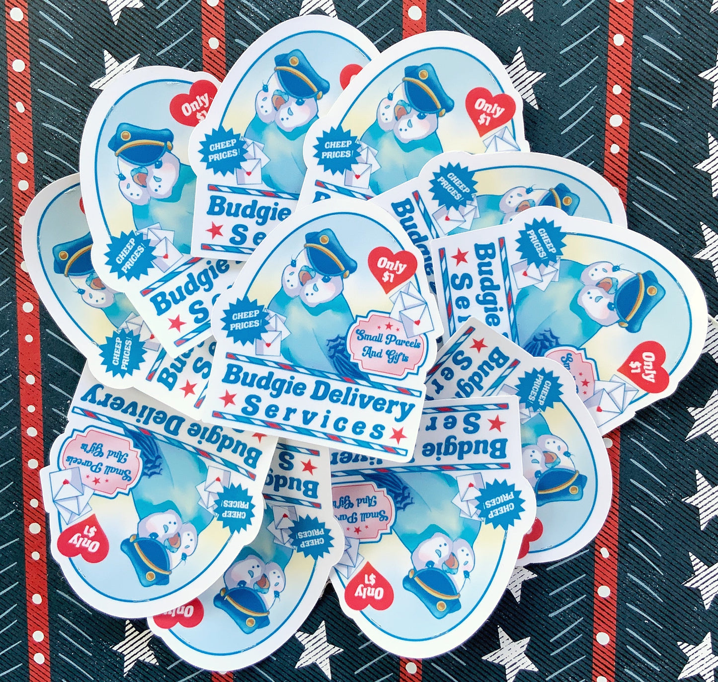 Budgie Delivery Services vinyl sticker