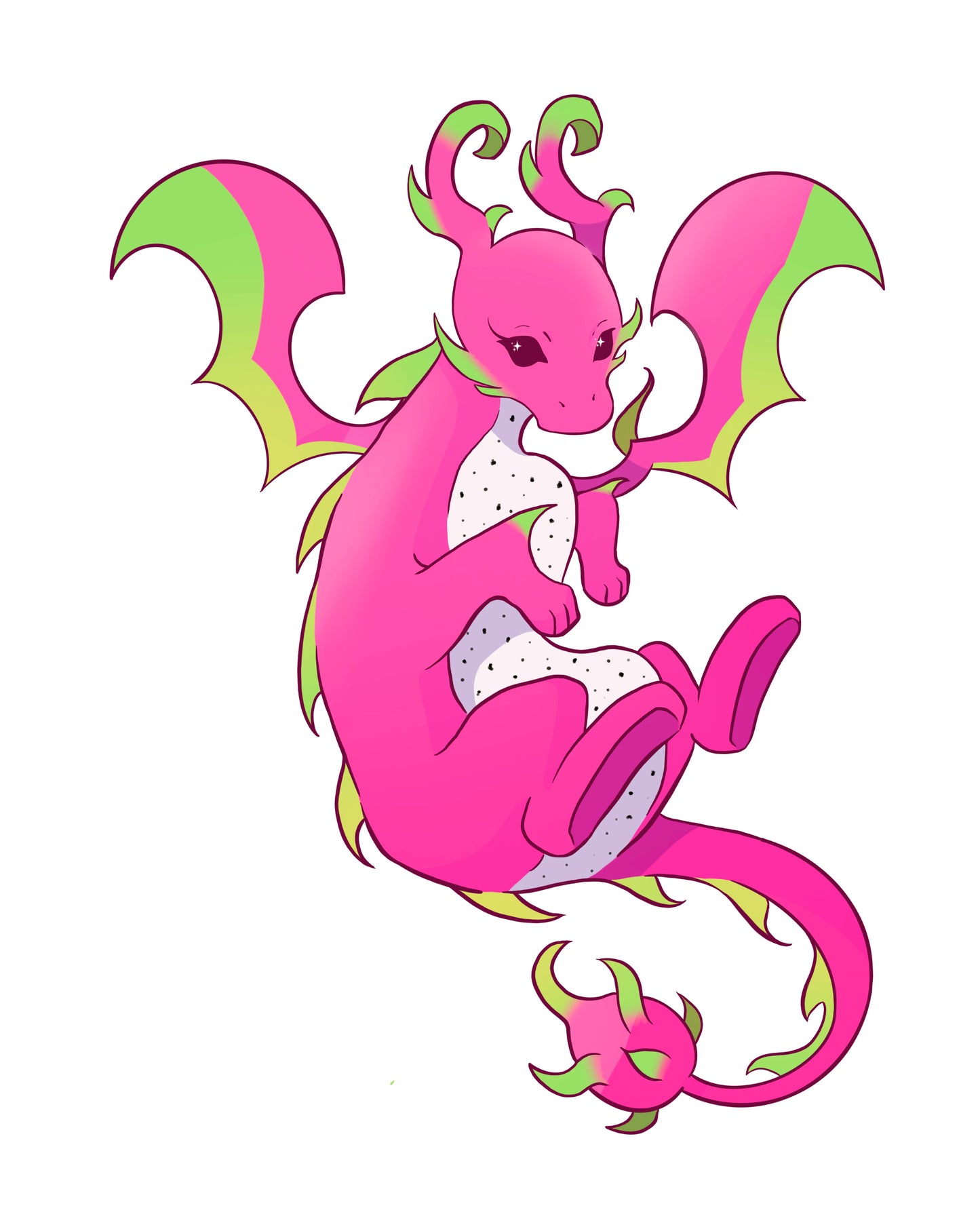 Dragonfruit vinyl sticker