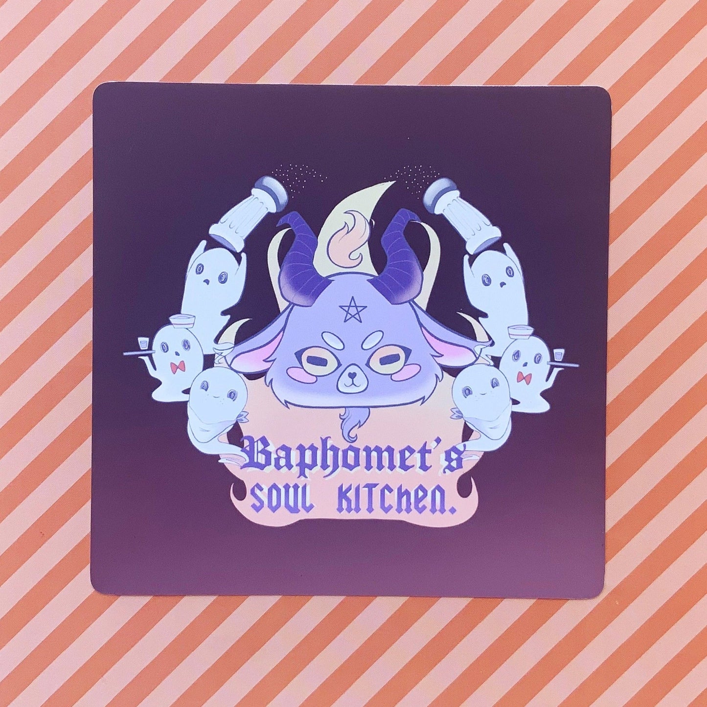 Baphomet's Soul kitchen Mini Art print (square) 2 sizes available