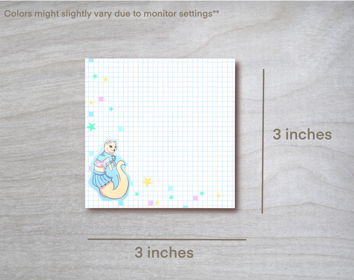 Sailor Fuku Ferret Memopad (Blue)