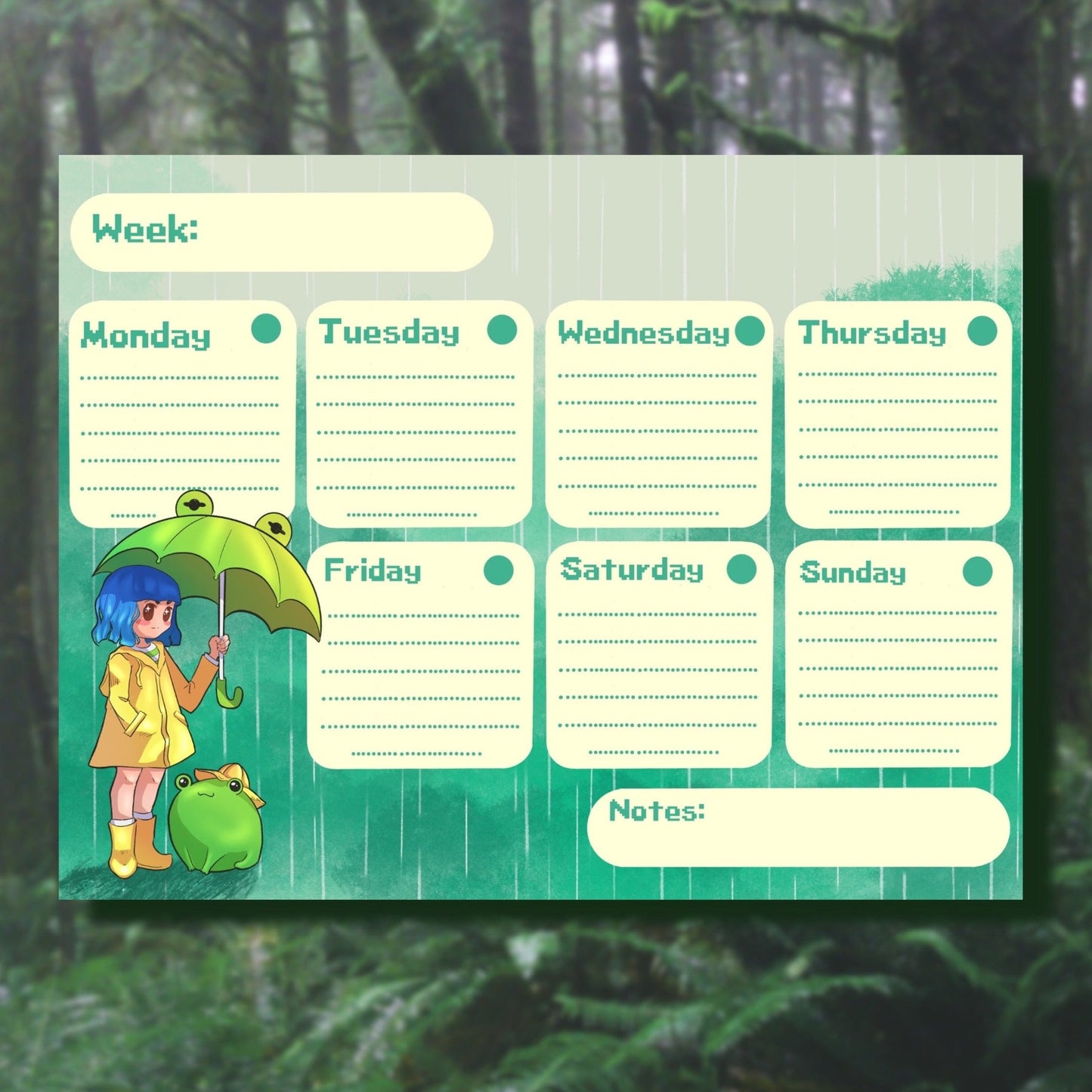 Froggy Friends Weekly Planner
