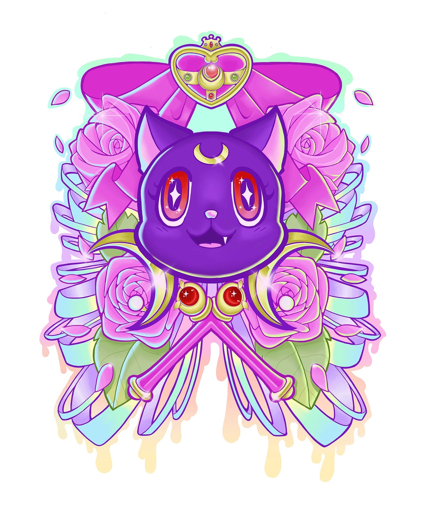 Sailor Moon Luna vinyl sticker