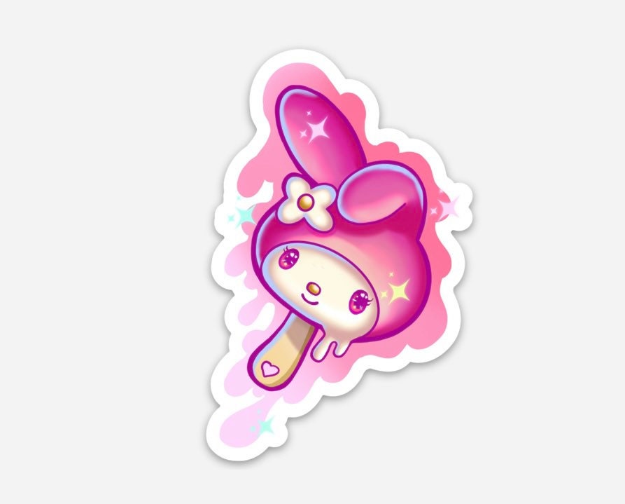 My melody and kuromi kawaii ice cream cone magnets (set of 2)