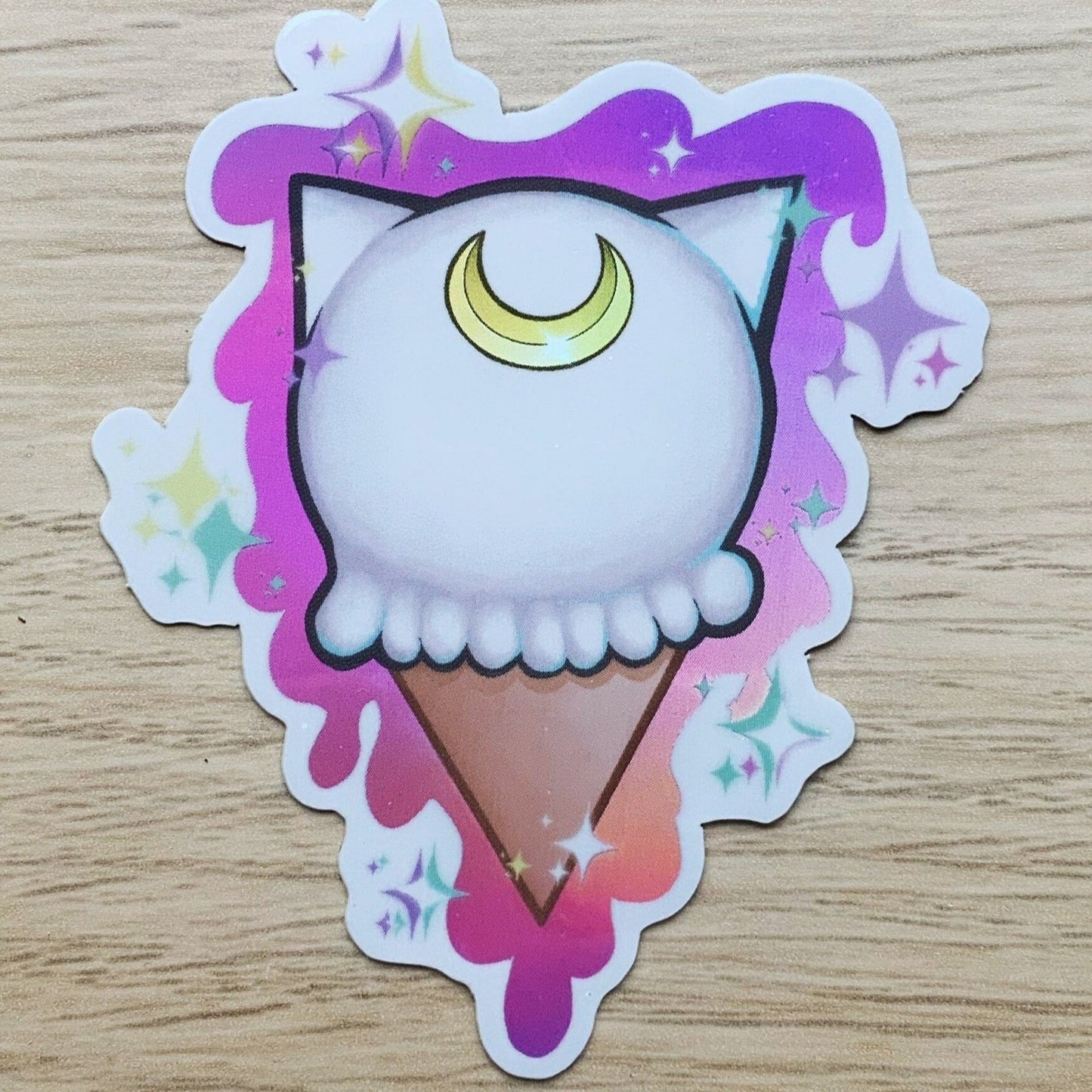 Sailor Moon Artemis holographic vinyl sticker