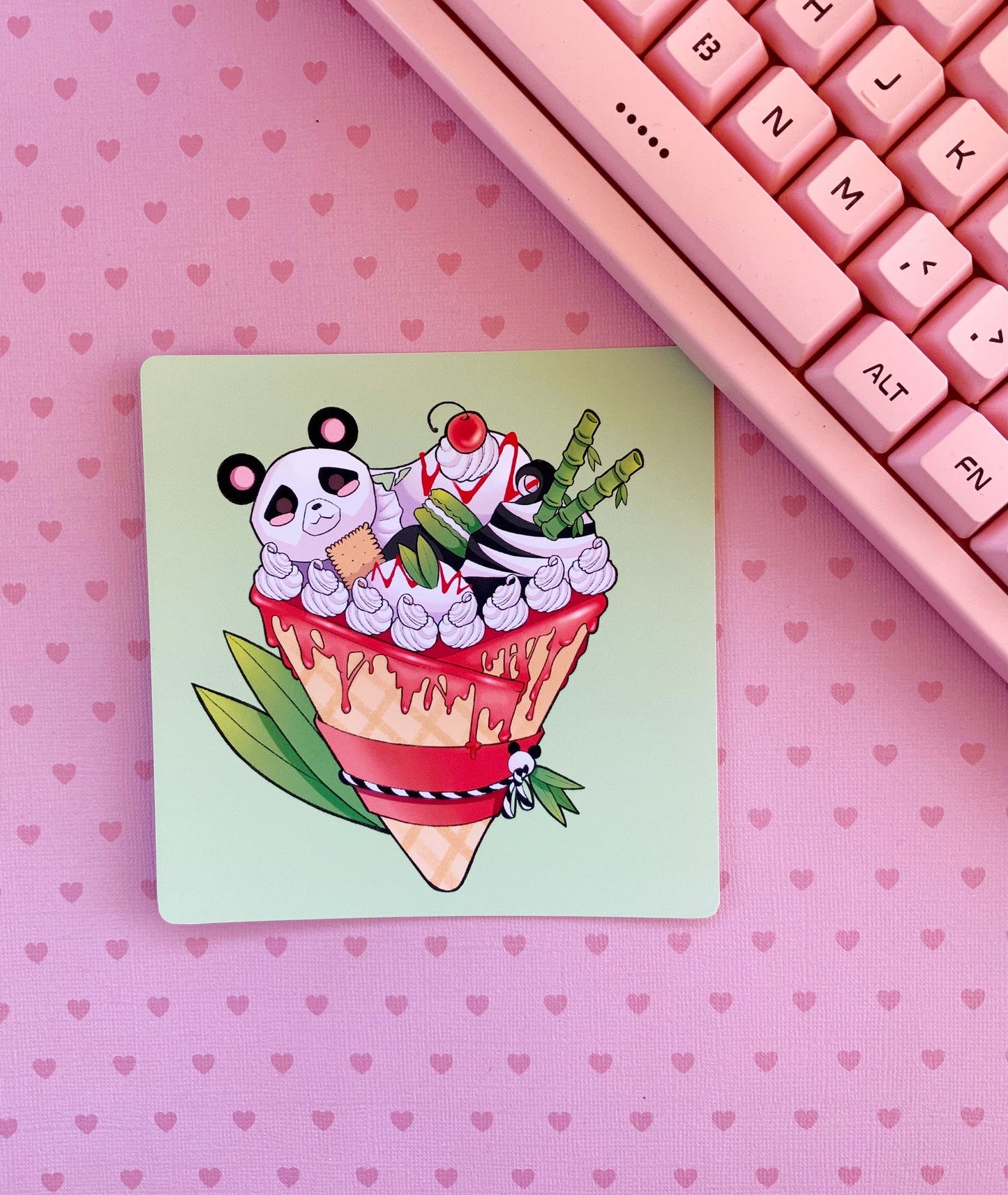 Bear Crepes Art square mini prints set of 3 (2 sizes available)