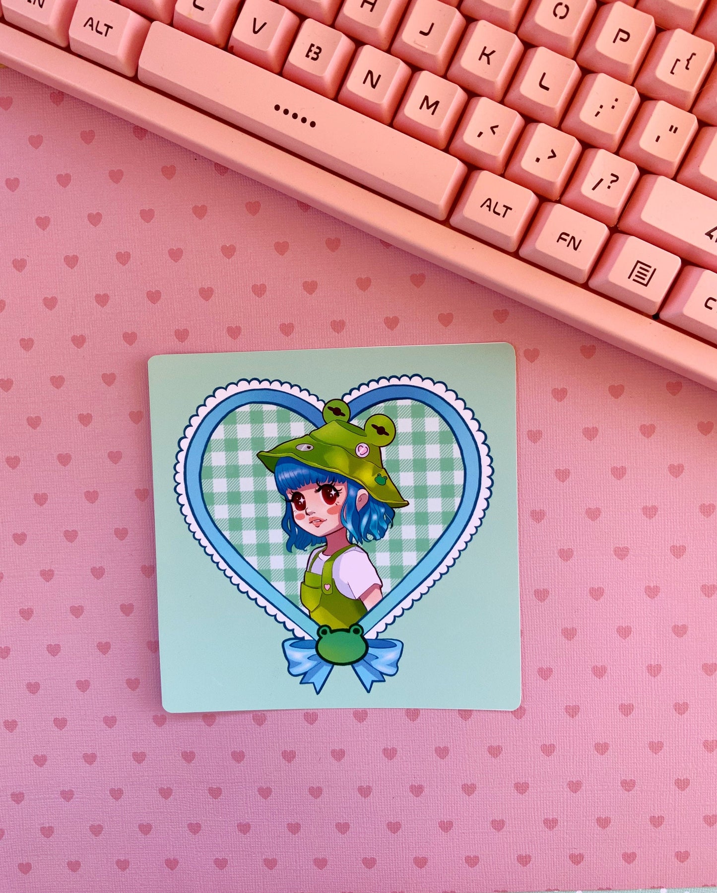 Froggy bucket hat Art square mini print (2 sizes available)