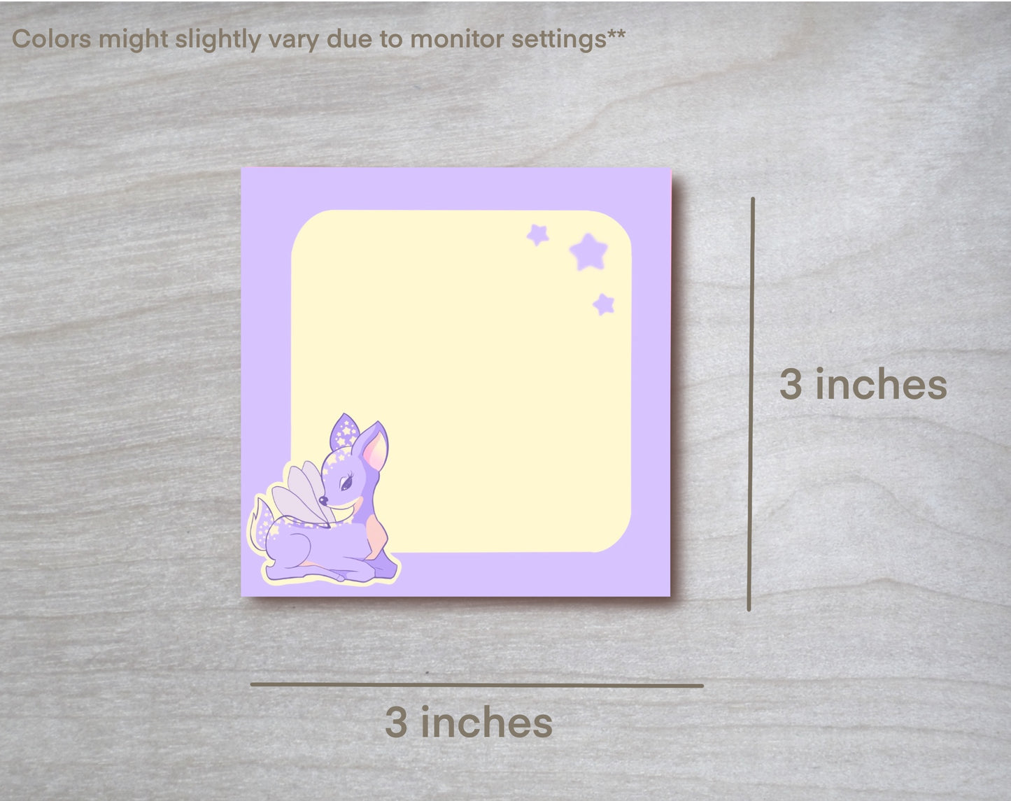 Lavender Fairy Deer Memopad