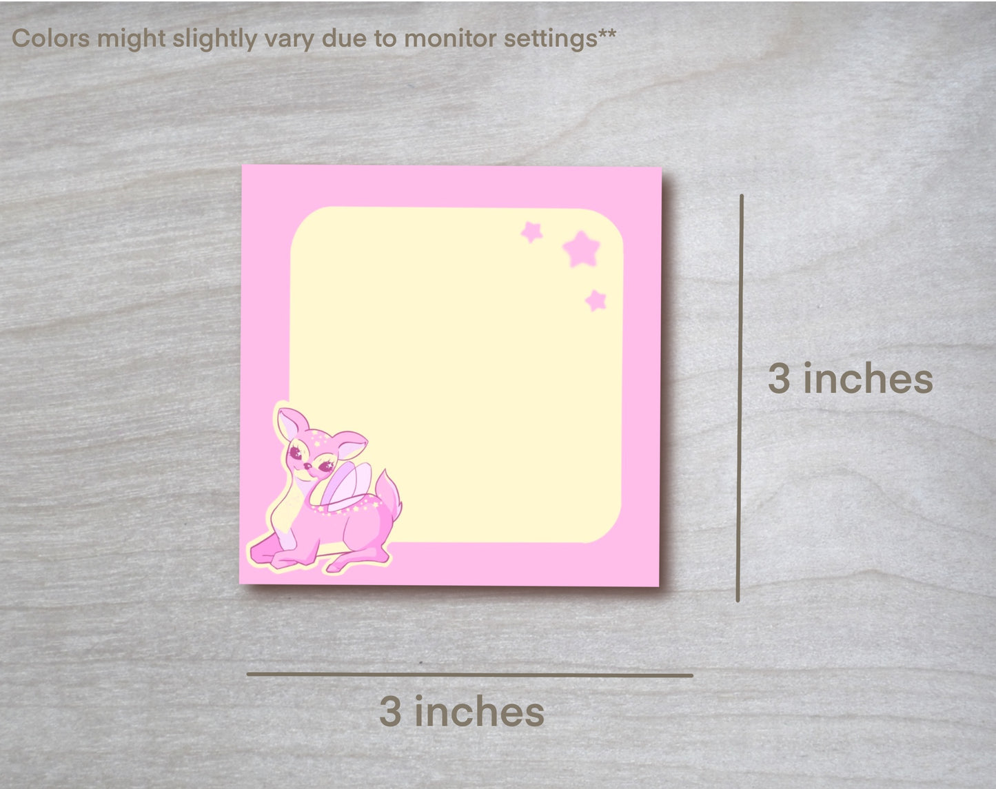 Pink Fairy Deer Memopad