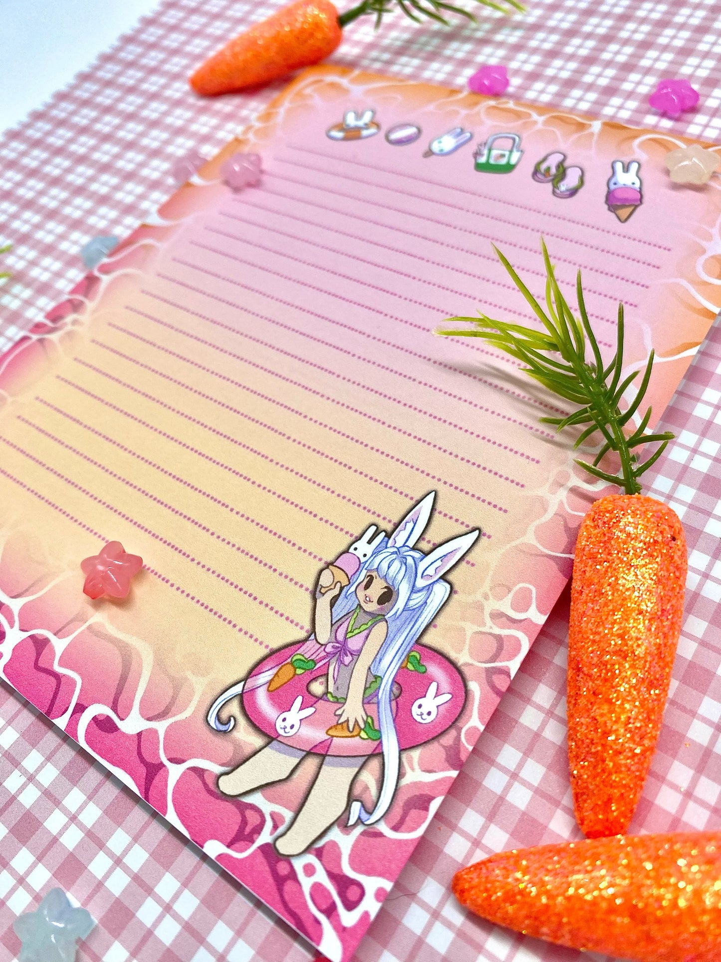 Bunni at the pool large Notepad