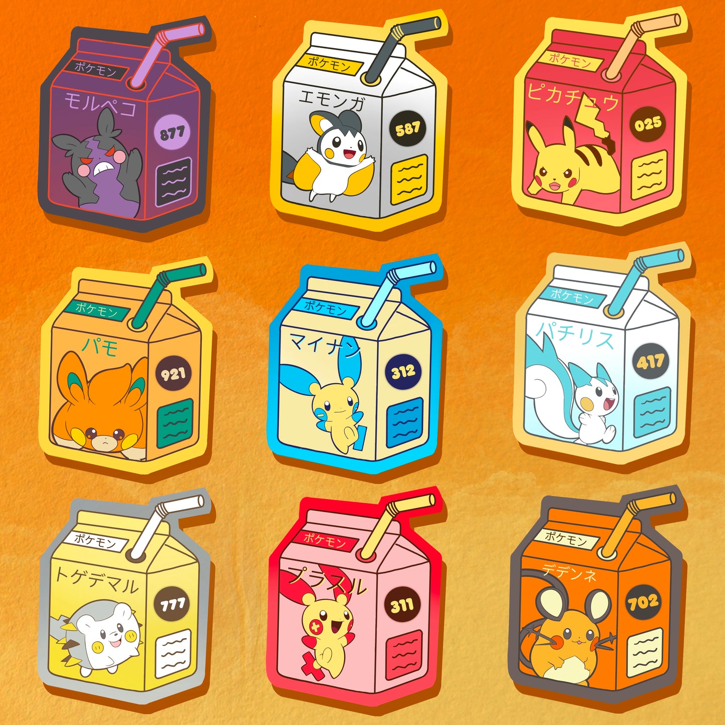 Electric Rats Juice Boxes vinyl sticker set