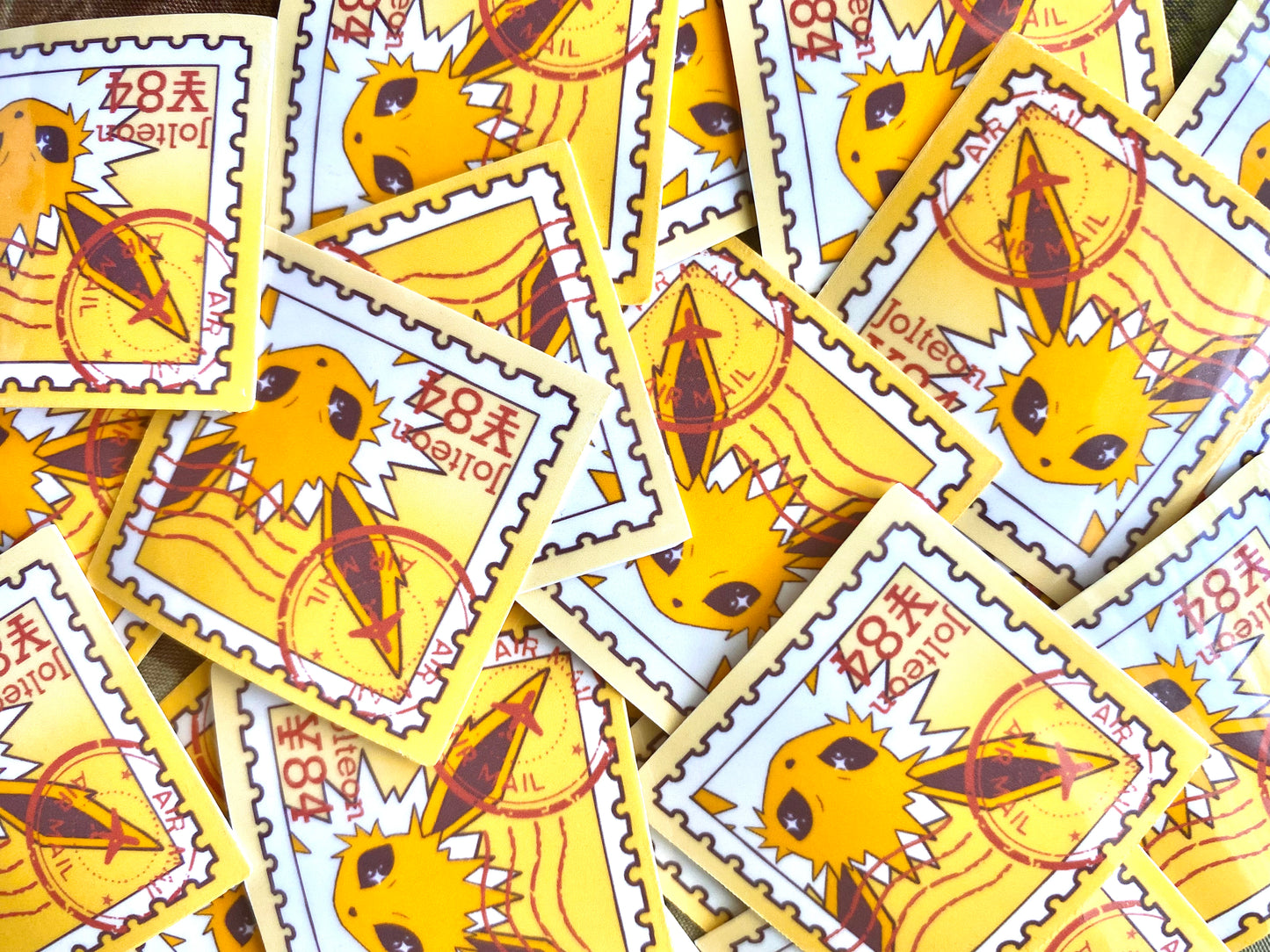 Eeveelutions Stamps (mockups) vinyl  sticker (pack of 9)