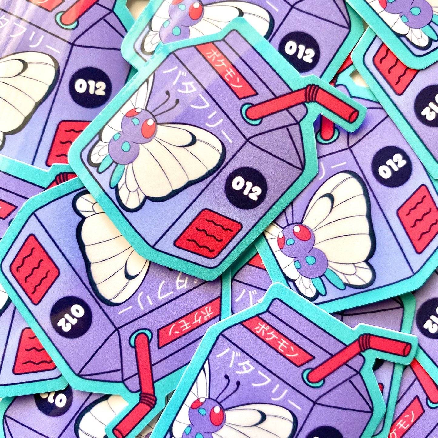 Bug Type Juice Boxes vinyl sticker set