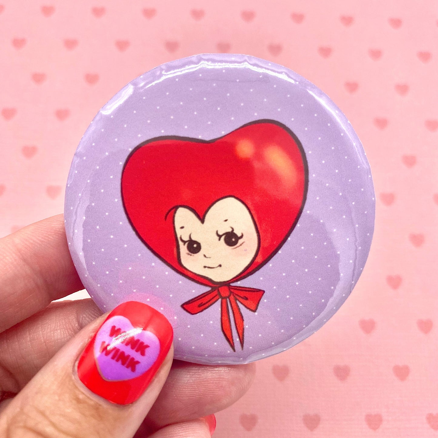 Valentine Baby Button Pin