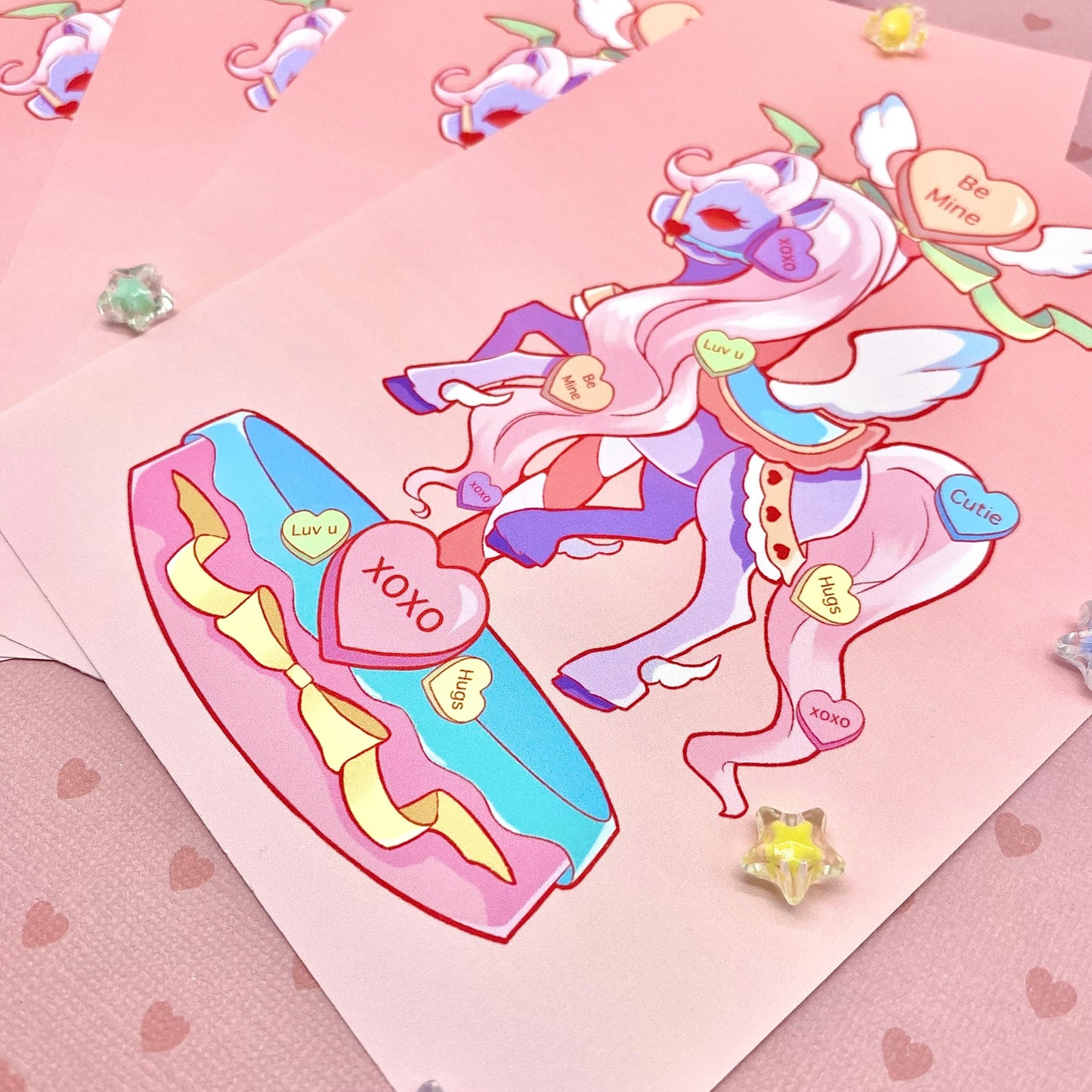 Sweethearts Candy Carousel Horse Matte mini art print