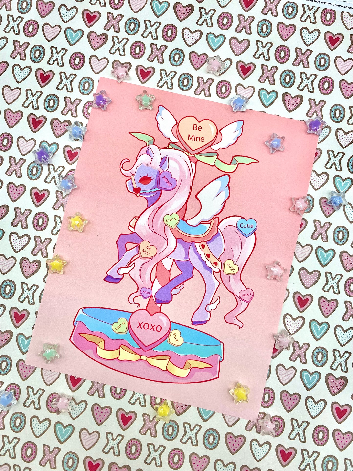 Sweethearts Candy Carousel Horse Matte mini art print