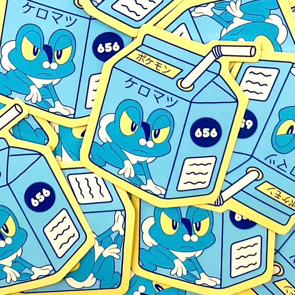 Water Type Starters Juice Boxes vinyl sticker pack