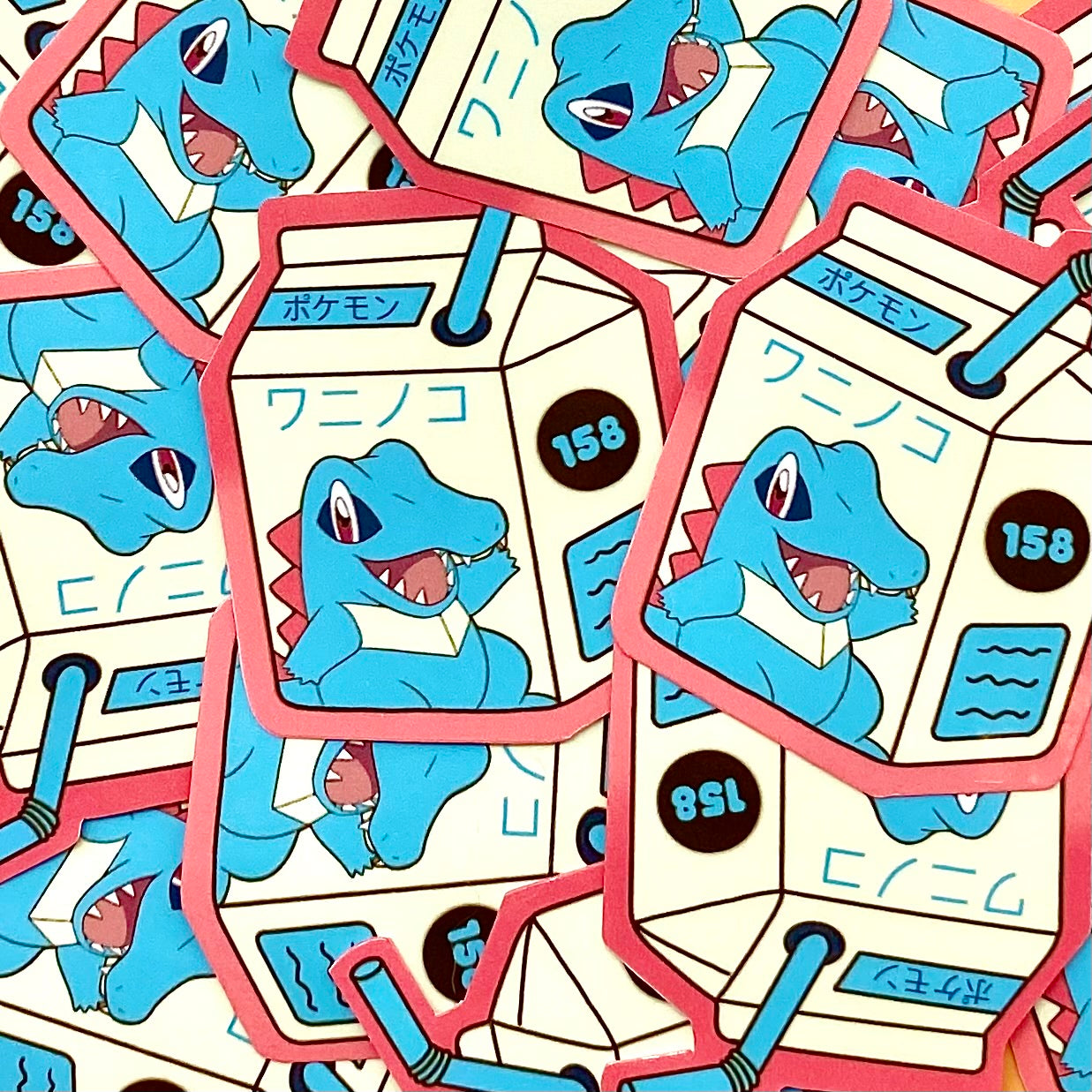 Water Type Starters Juice Boxes vinyl sticker pack