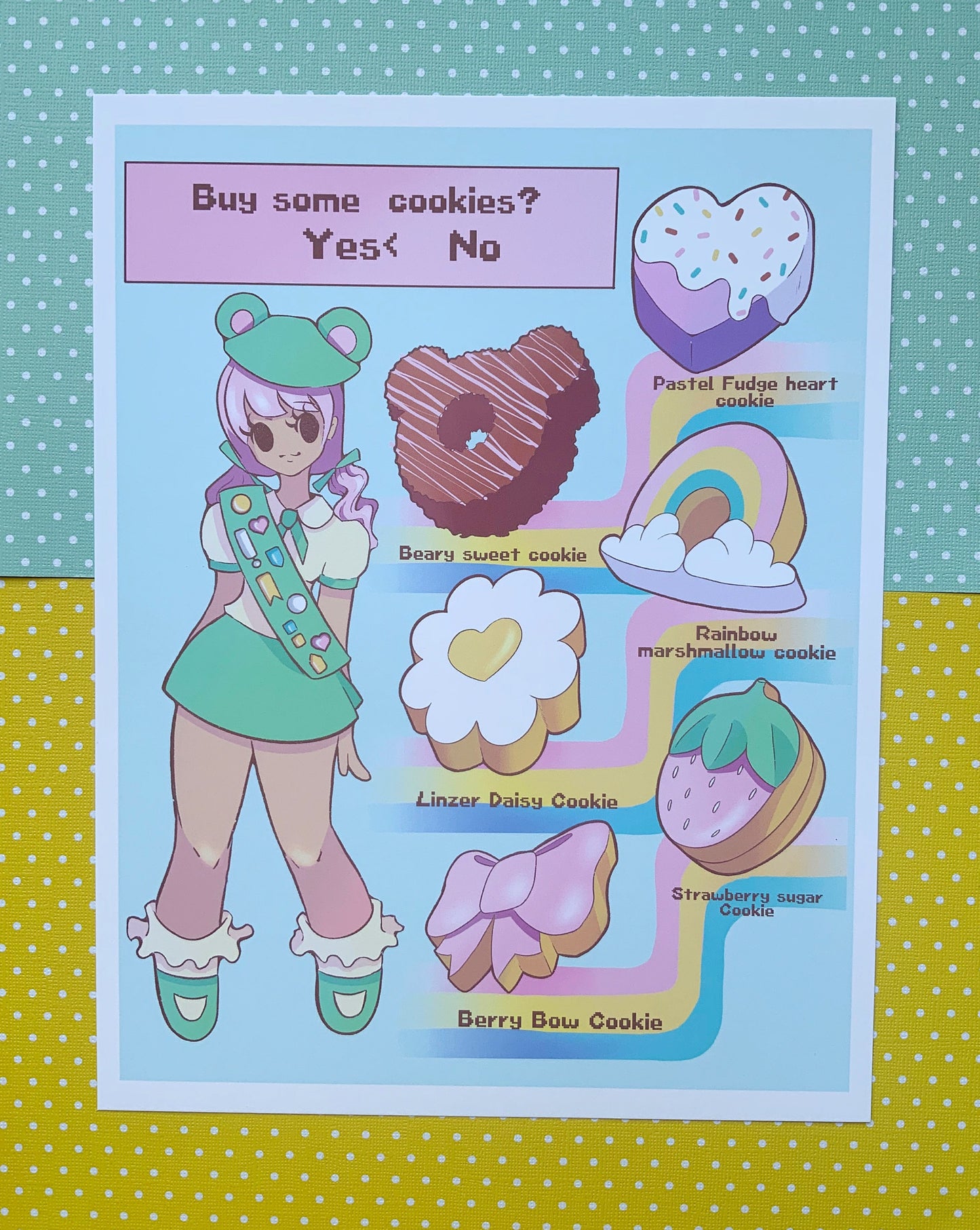 Pastel Girl Scout art print