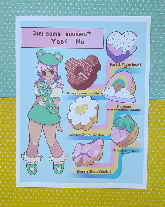 Pastel Girl Scout art print