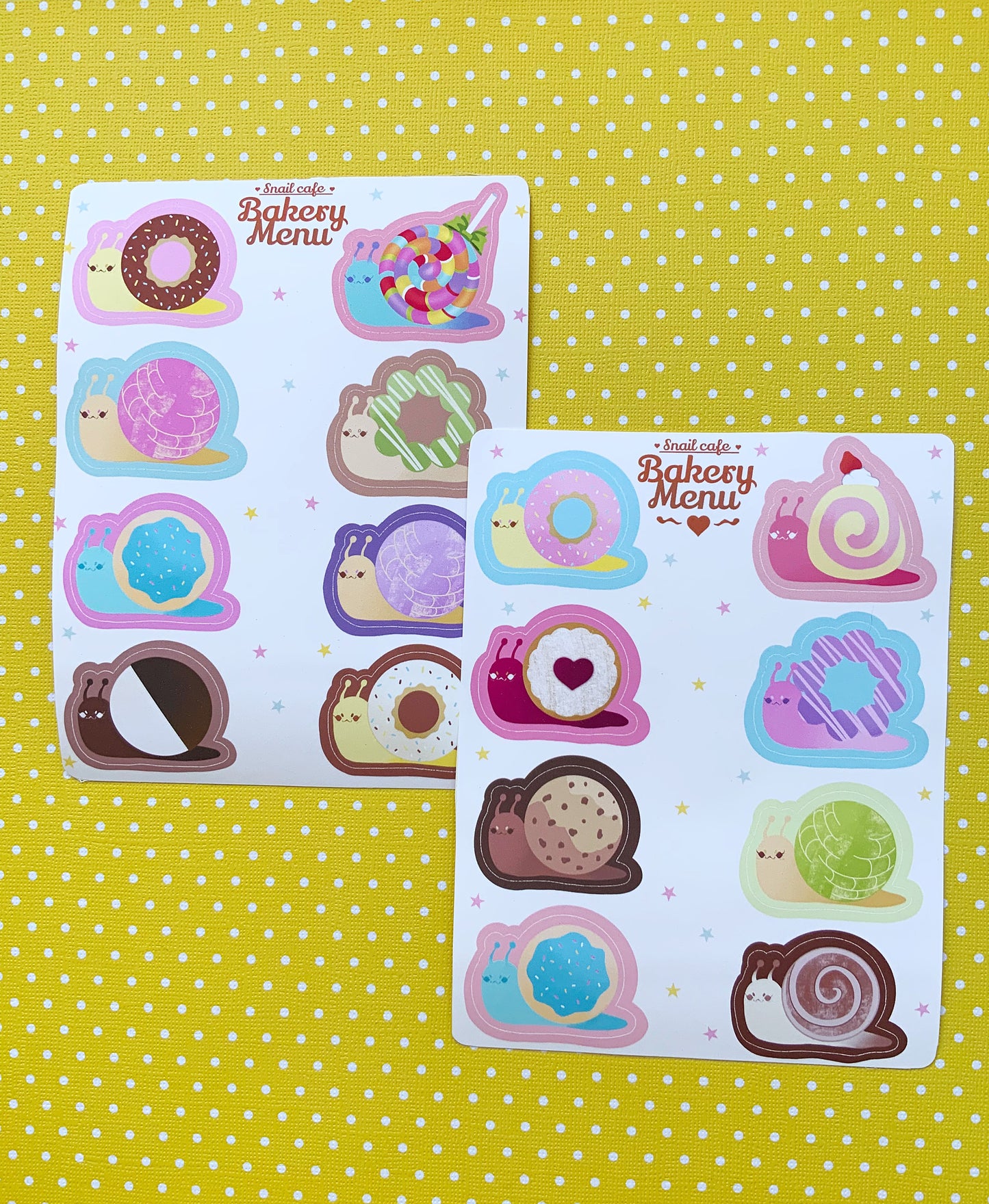 Snail Bakery Sticker Sheets