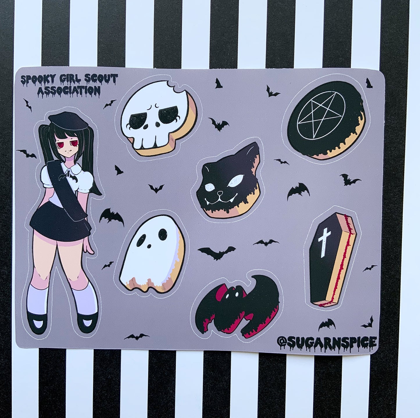 Spooky Girl Scout Sticker Sheet