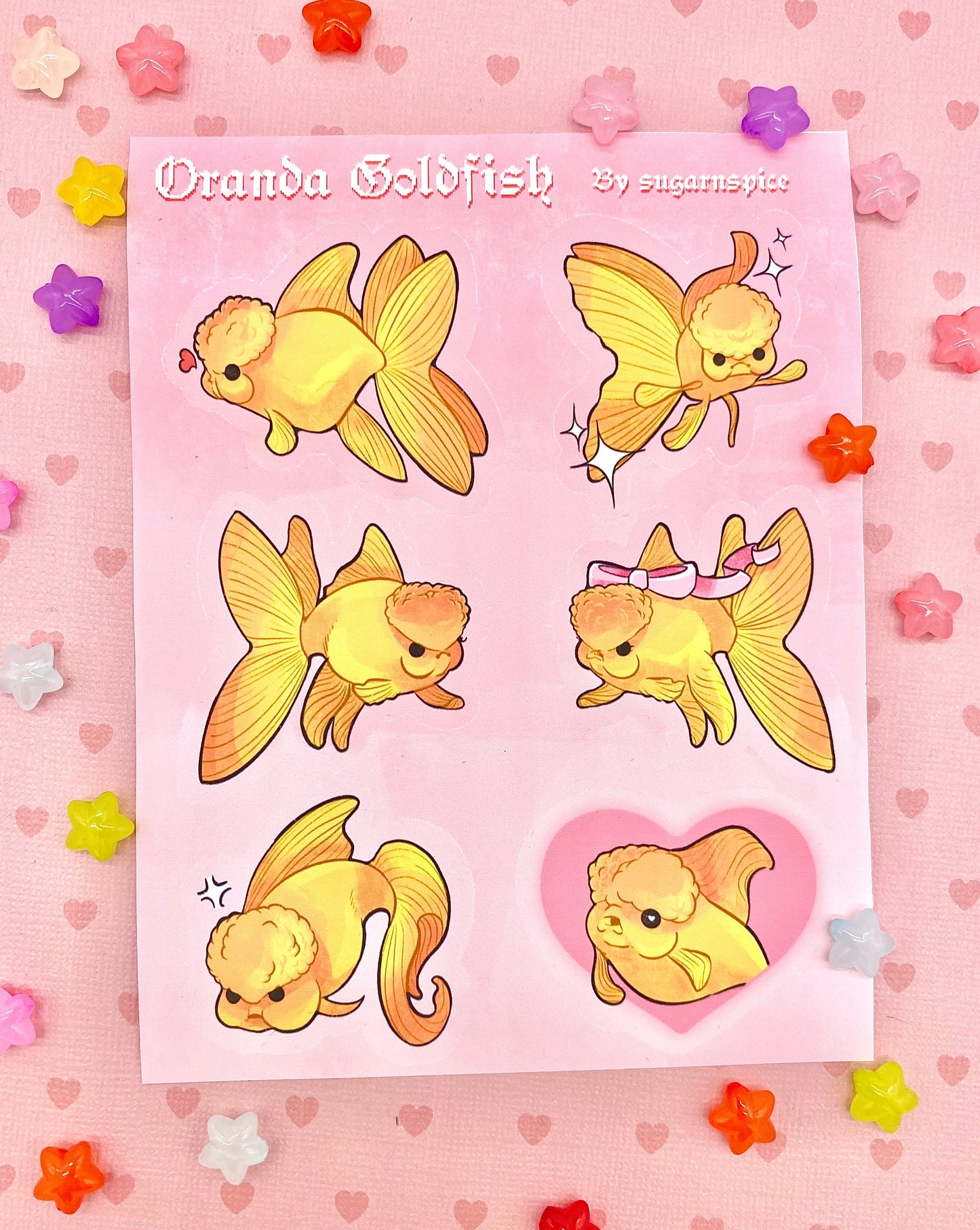 Oranda Goldfishies Sticker Sheet