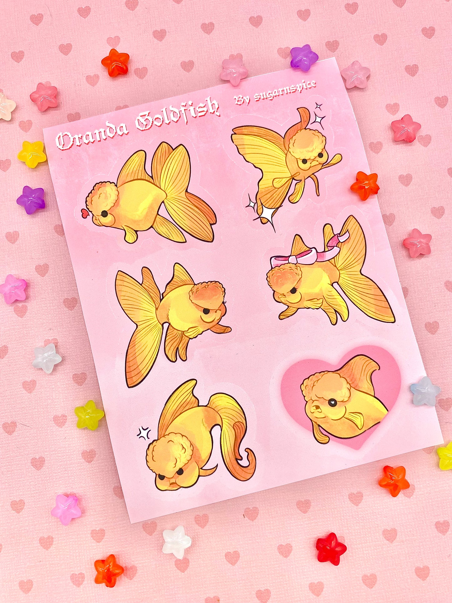 Oranda Goldfishies Sticker Sheet