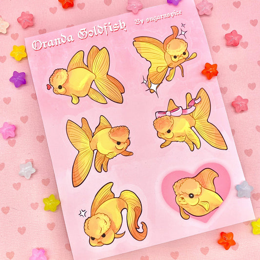 Oranda Goldfishies Sticker Sheet