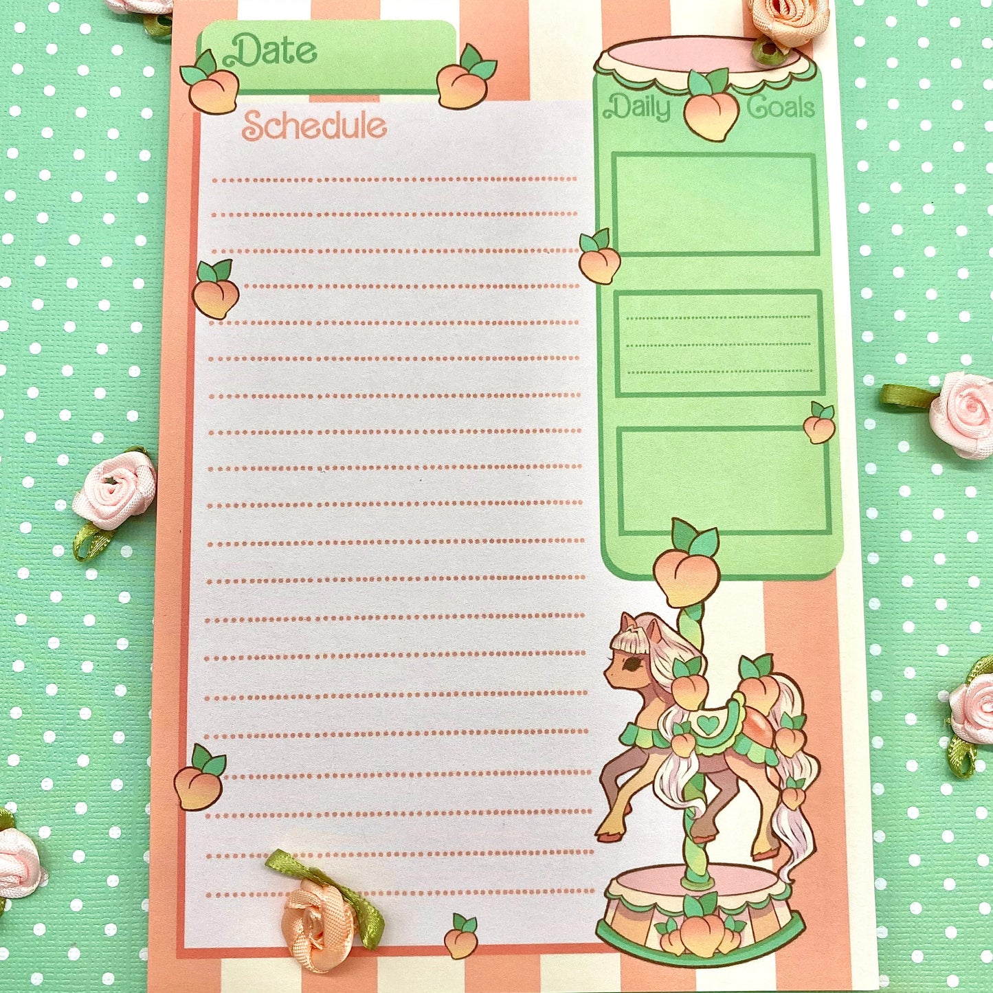 Peach Carousel Daily Planner