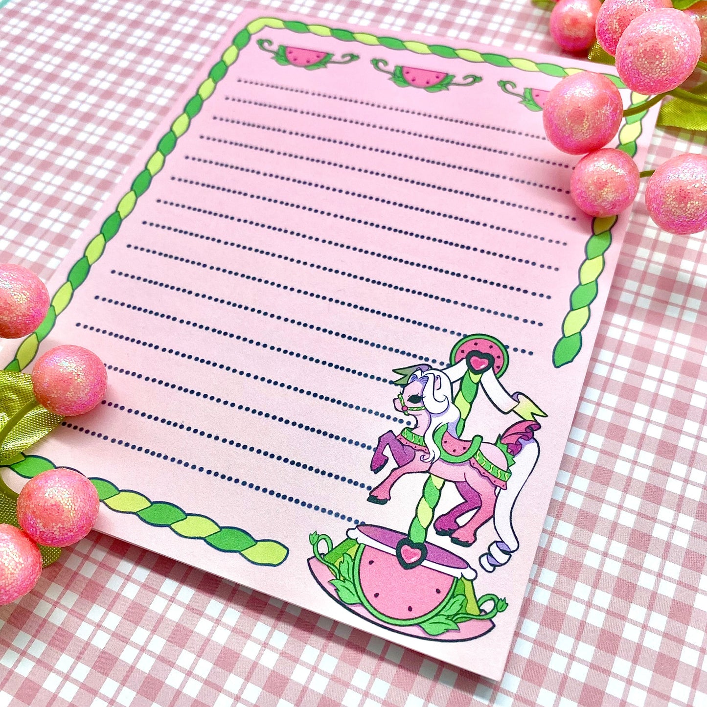 Watermelon Carousel Large Notepad