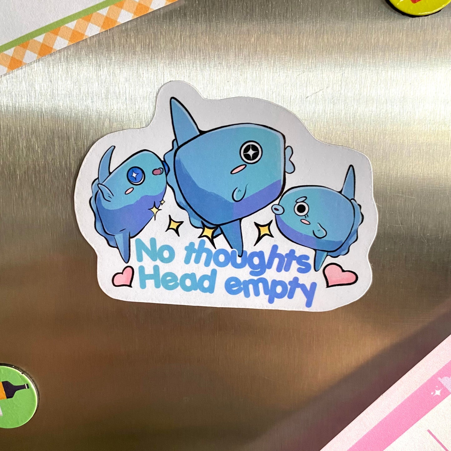 No Thoughts Head Empty Sunfish Magnet