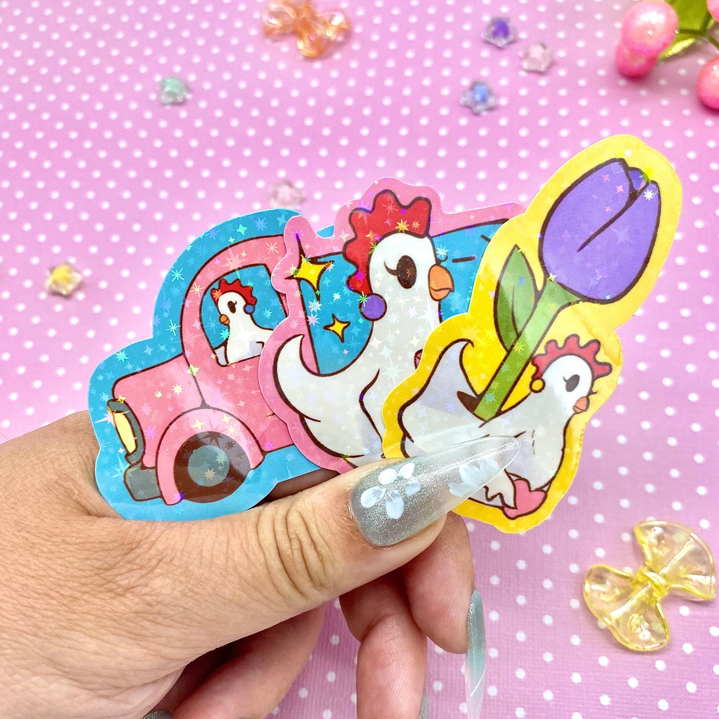 Henrietta x Tulips  vinyl sticker pack