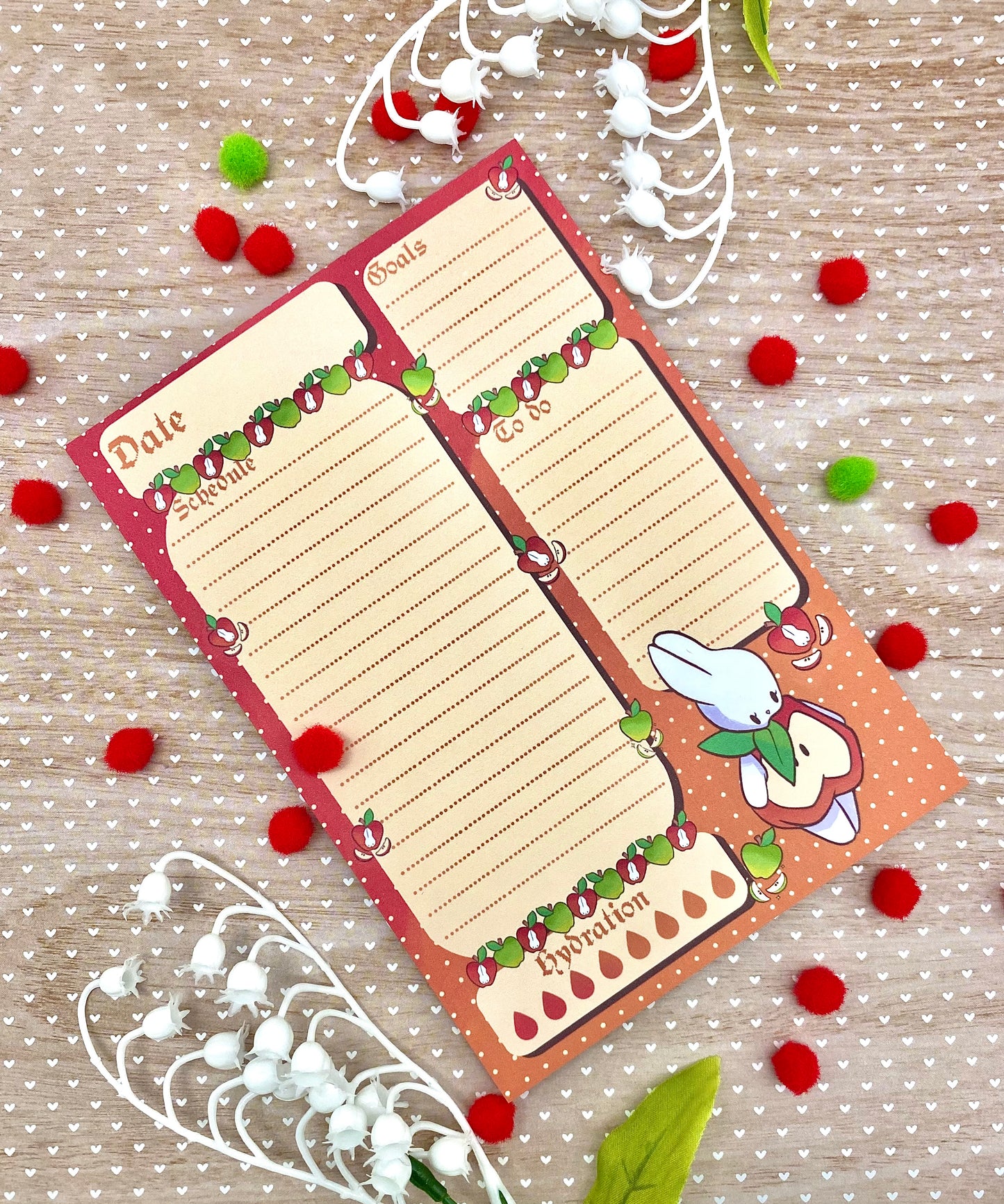 Apples x Bunnies Daily Planner