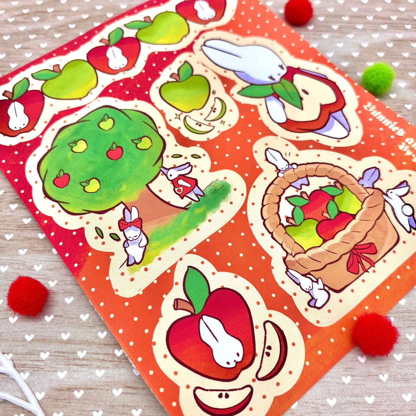 Apples x Bunnies Sticker Sheet