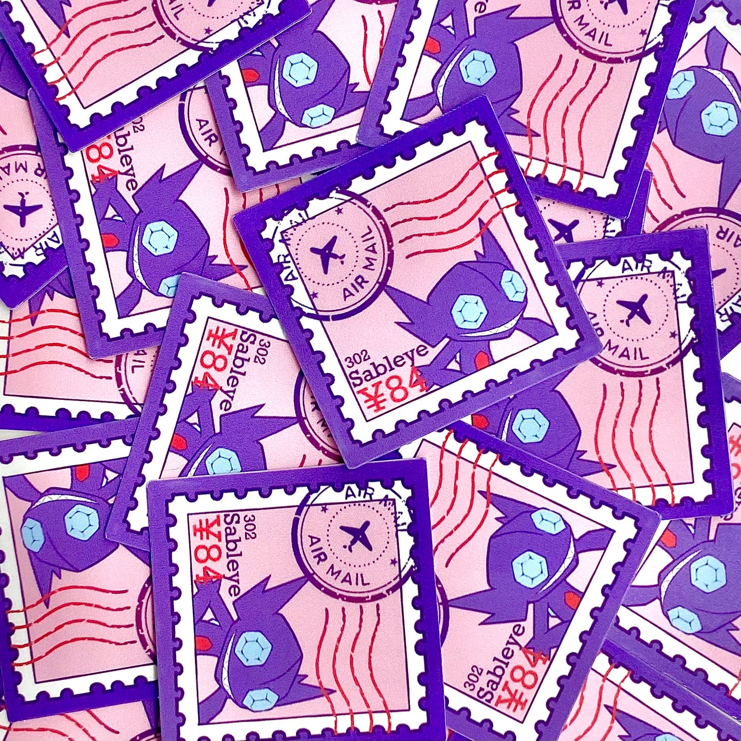 Dark Type Pokepal Stamps (mockups) vinyl  sticker pack