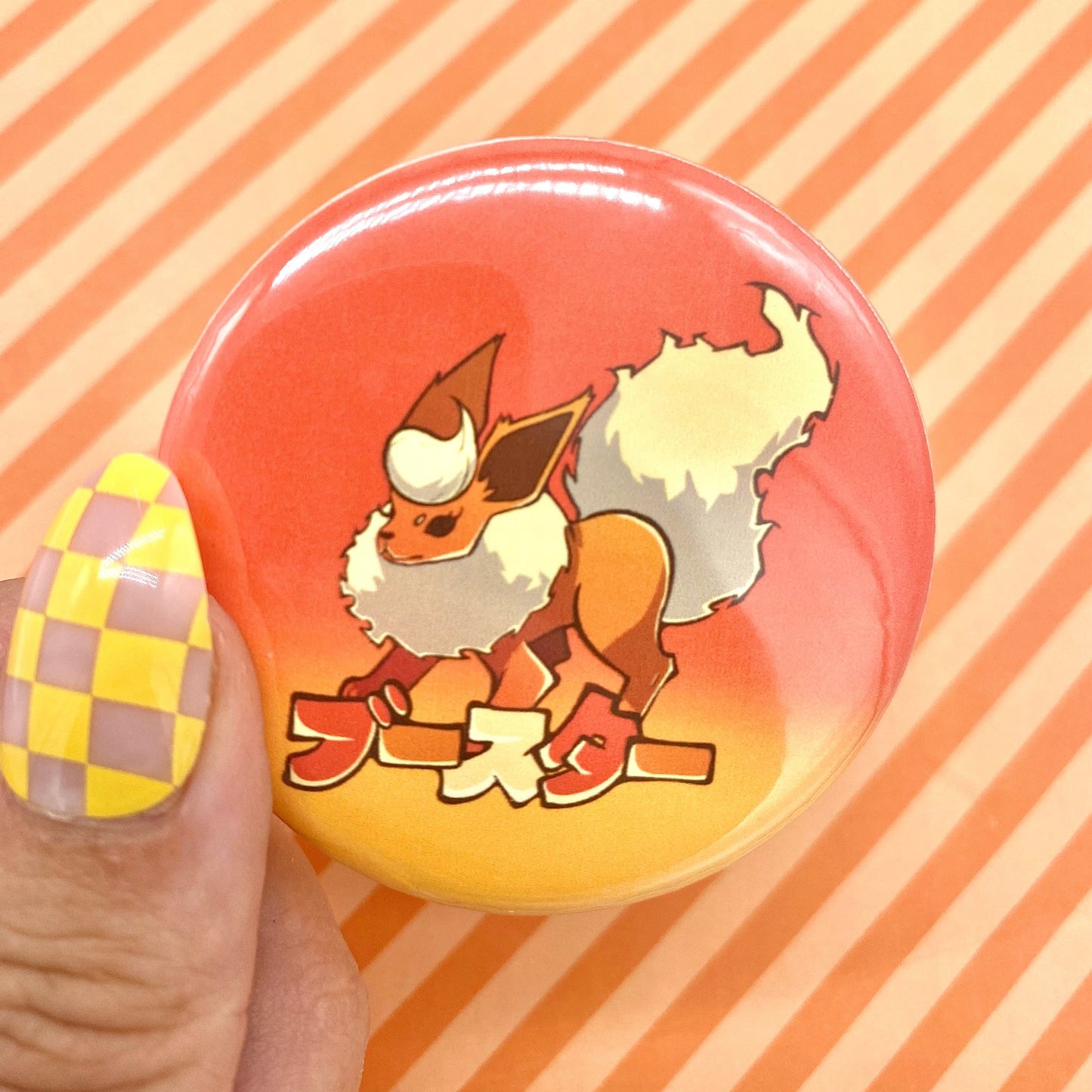 Flareon Button Pin