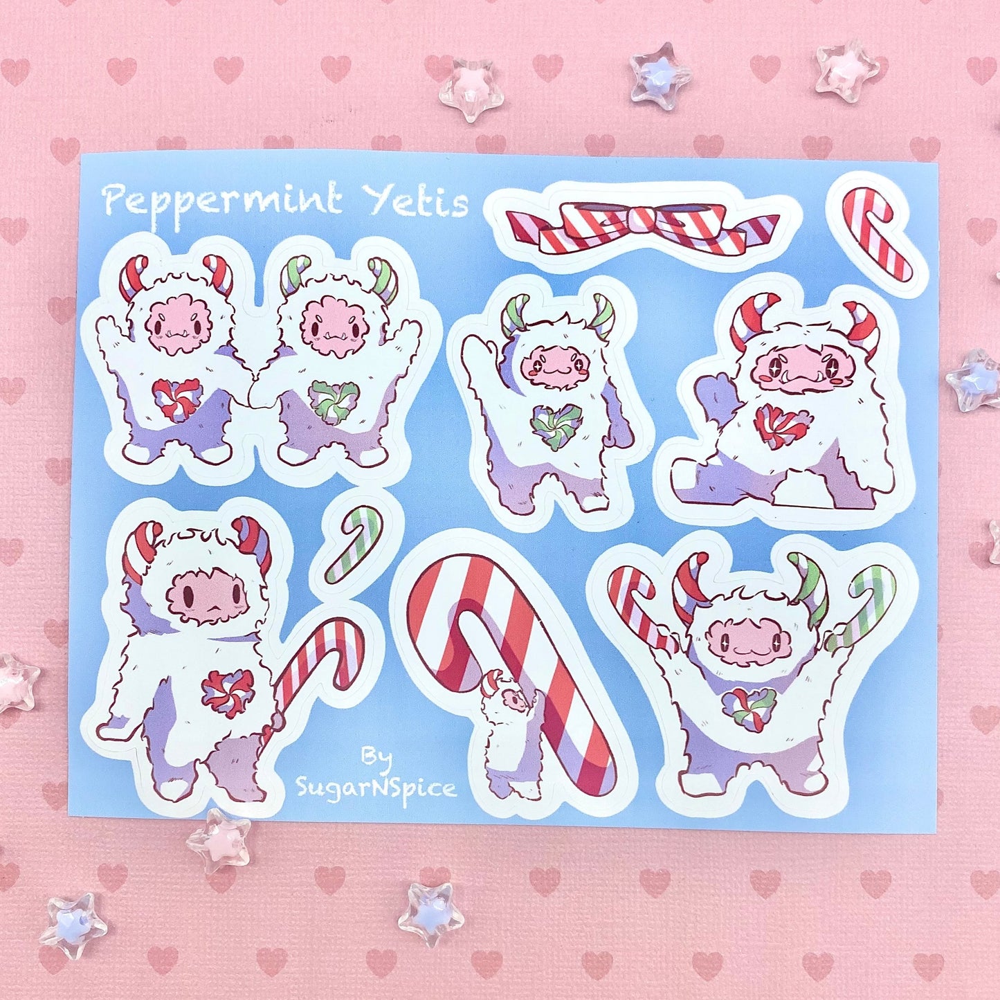 Peppermint Yetis Matte Sticker Sheet