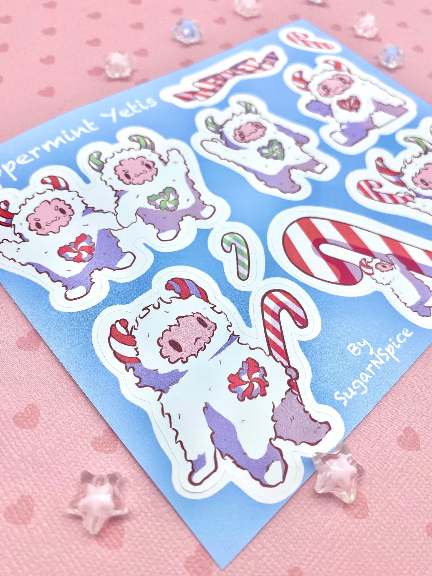 Peppermint Yetis Matte Sticker Sheet